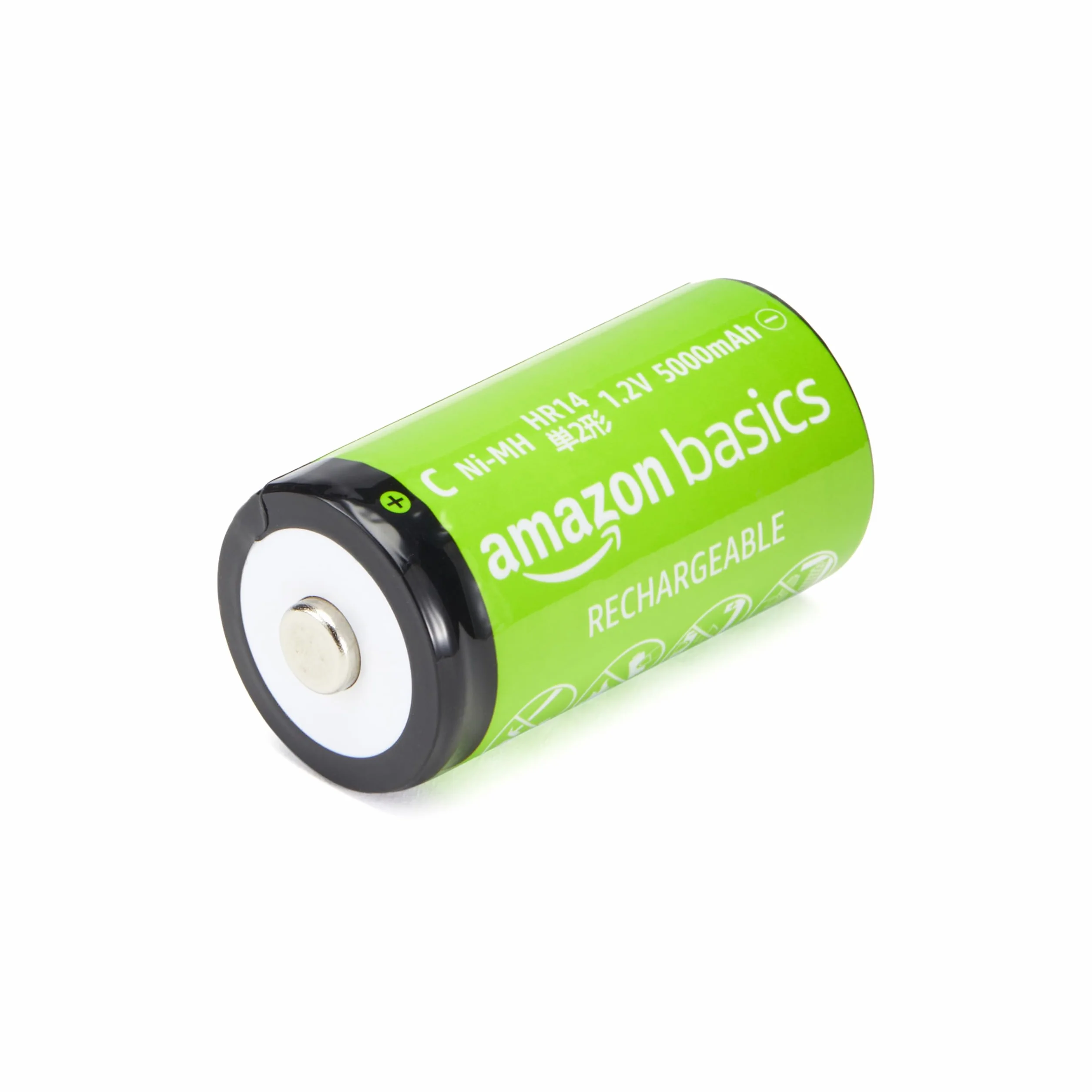 Amazon Basics Lot de 4 piles rechargeables type C NiMH 5000 mAh
