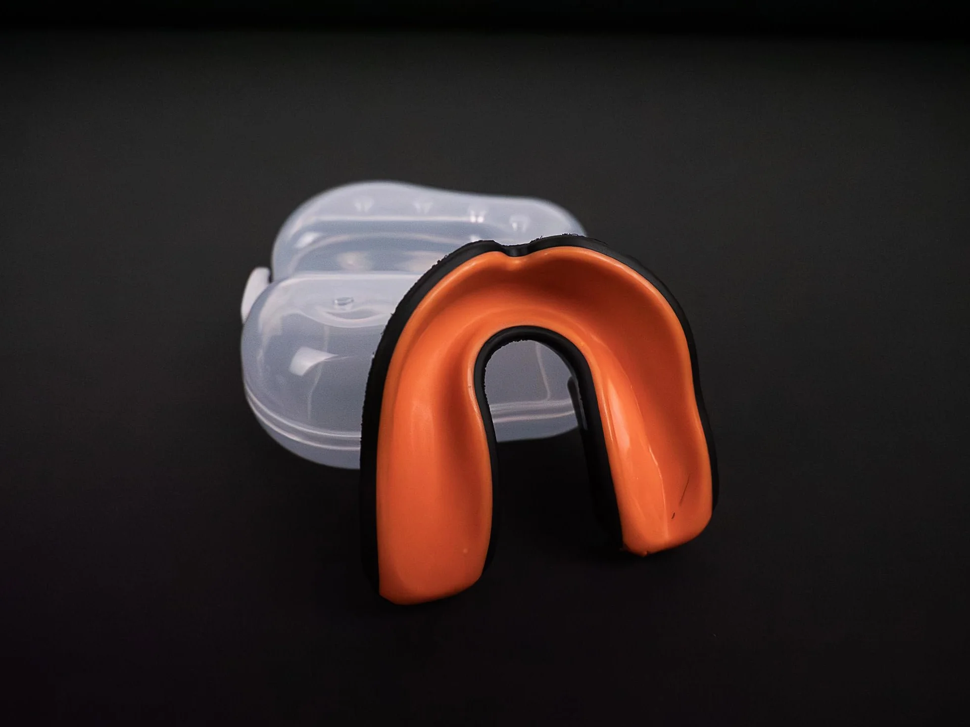Protège-dents GEL Noir/Orange Senior METAL BOXE
