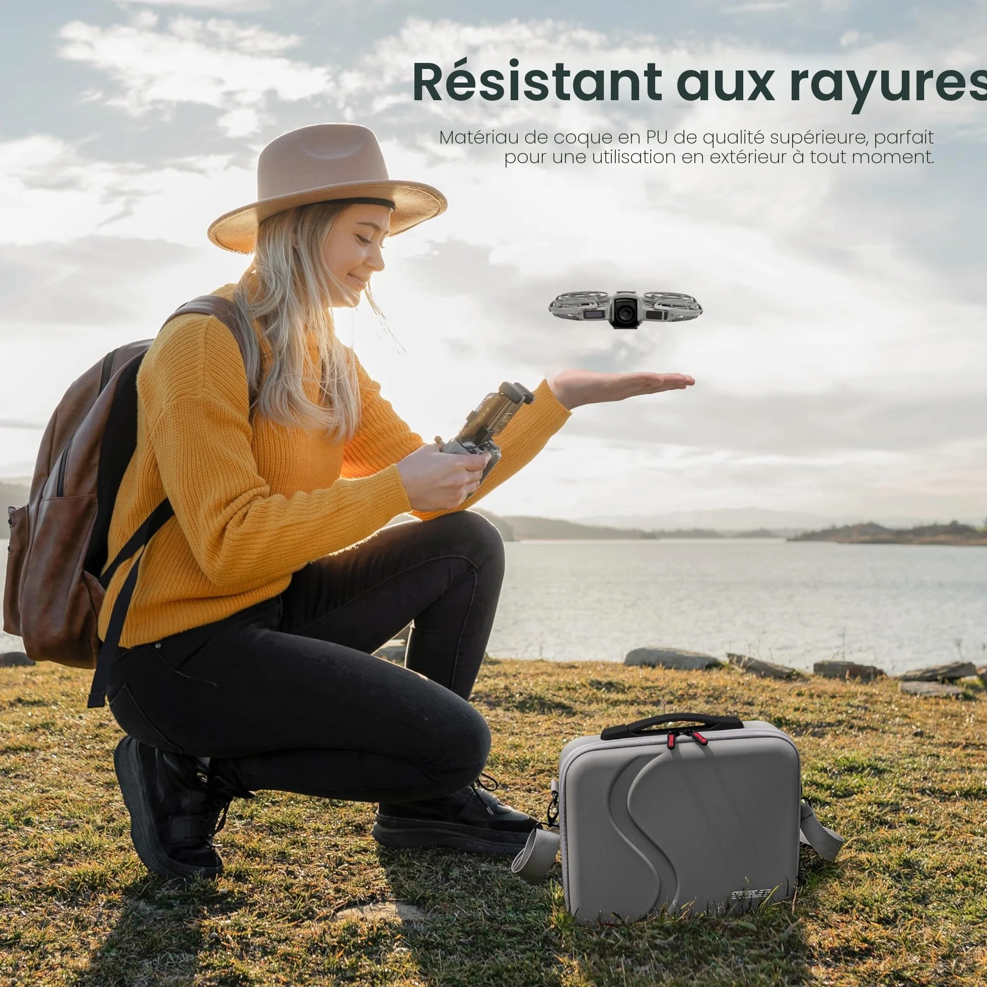 STARTRC Housse de Protection Rigide pour DJI Neo 2 Fly More Combo - Étui Multifonction Drone