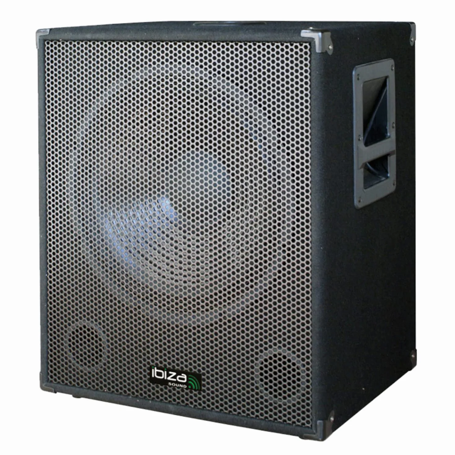 Ibiza Caisson de Basses Actif 38cm 800W Bi-amping EQ 2 Bandes Coins renforcés