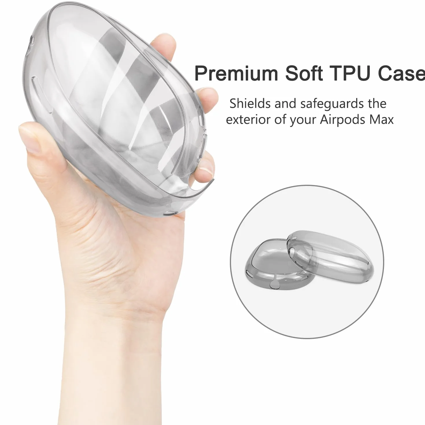 SOULWIT Kit de Protection pour AirPods Max 2/1, Housse Bandeau + Étui TPU + Housses Silicone Coussinets