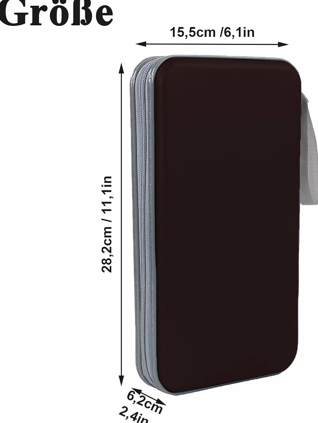 Sac CD, sac de rangement pour disques CD DVD, sac de rangement pour CD pour la maison et les automobiles pouvant contenir 80 disques en noir.