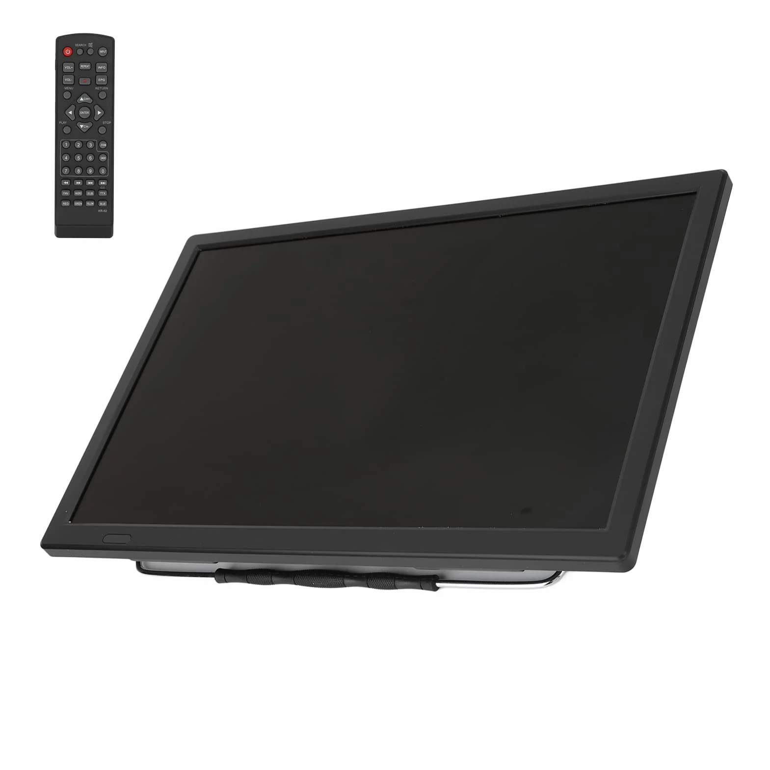 TV Numérique Portable 16 Pouces ATSC, Lecteur Vidéo HDMI avec Support, Kit de Télévision Numérique Haute Sensibilité, Vidéo 1080p, MP3, MP4, pour la Maison, la Voiture, Les Voyages en Plein Air