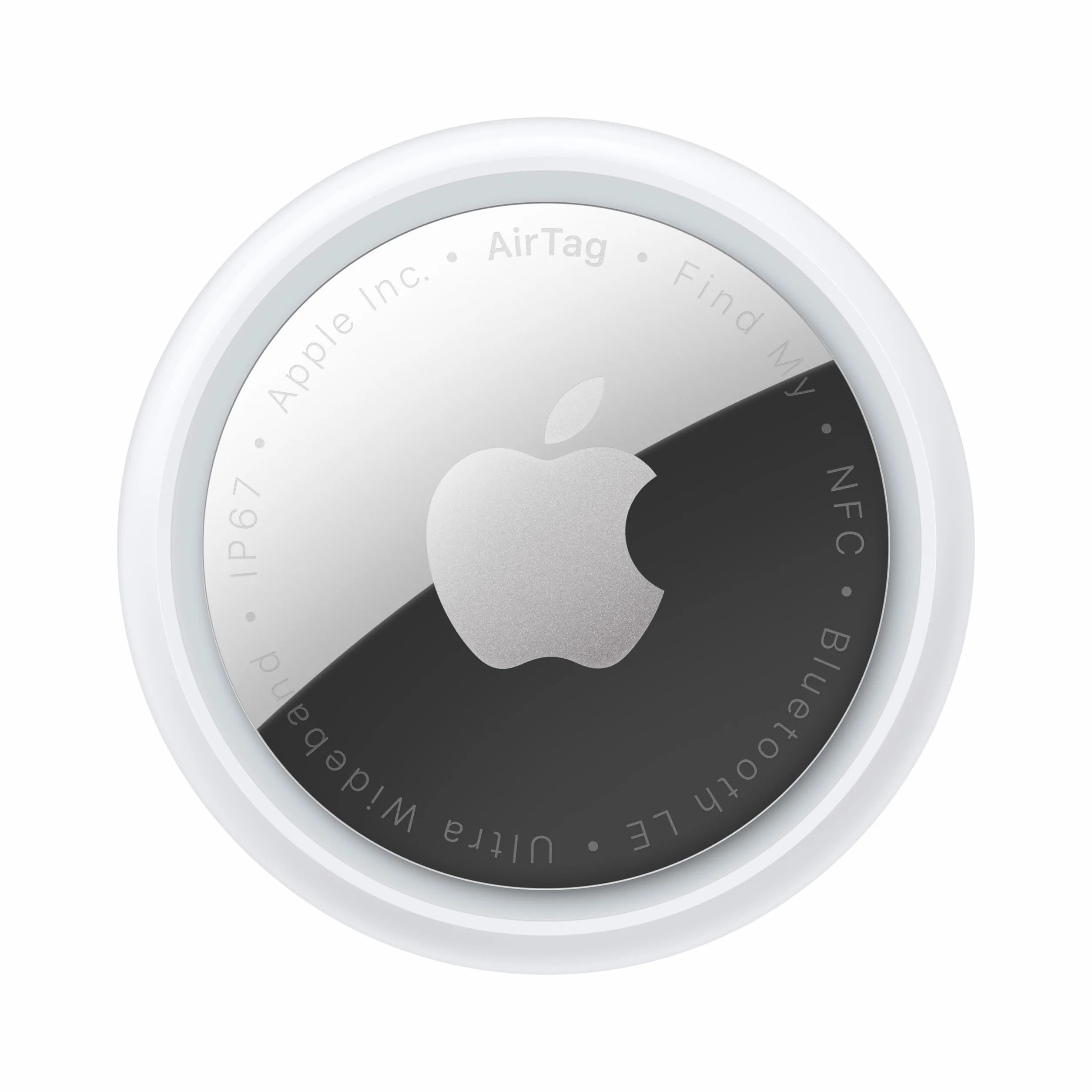 Apple AirTag (1ᵉ génération). Repérer Votre Trousseau de clés, Porte-Feuille, Valise, Sac. Résistant à l'eau. Batterie remplaçable. Compatible avec iPhone ou iPad.