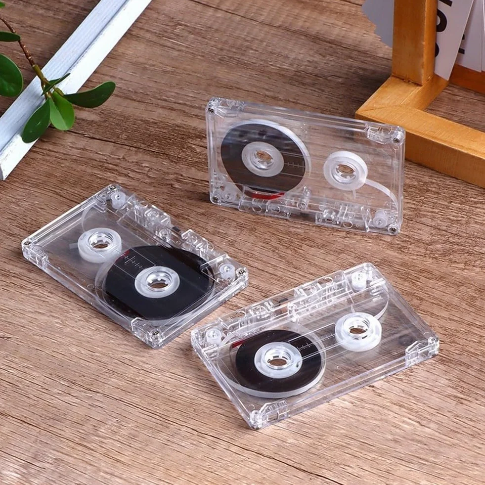 Cassette audio magnétique vierge 90 minutes, taille standard, compact 9,9 x 6,3 cm, pour enregistrement vocal et musique