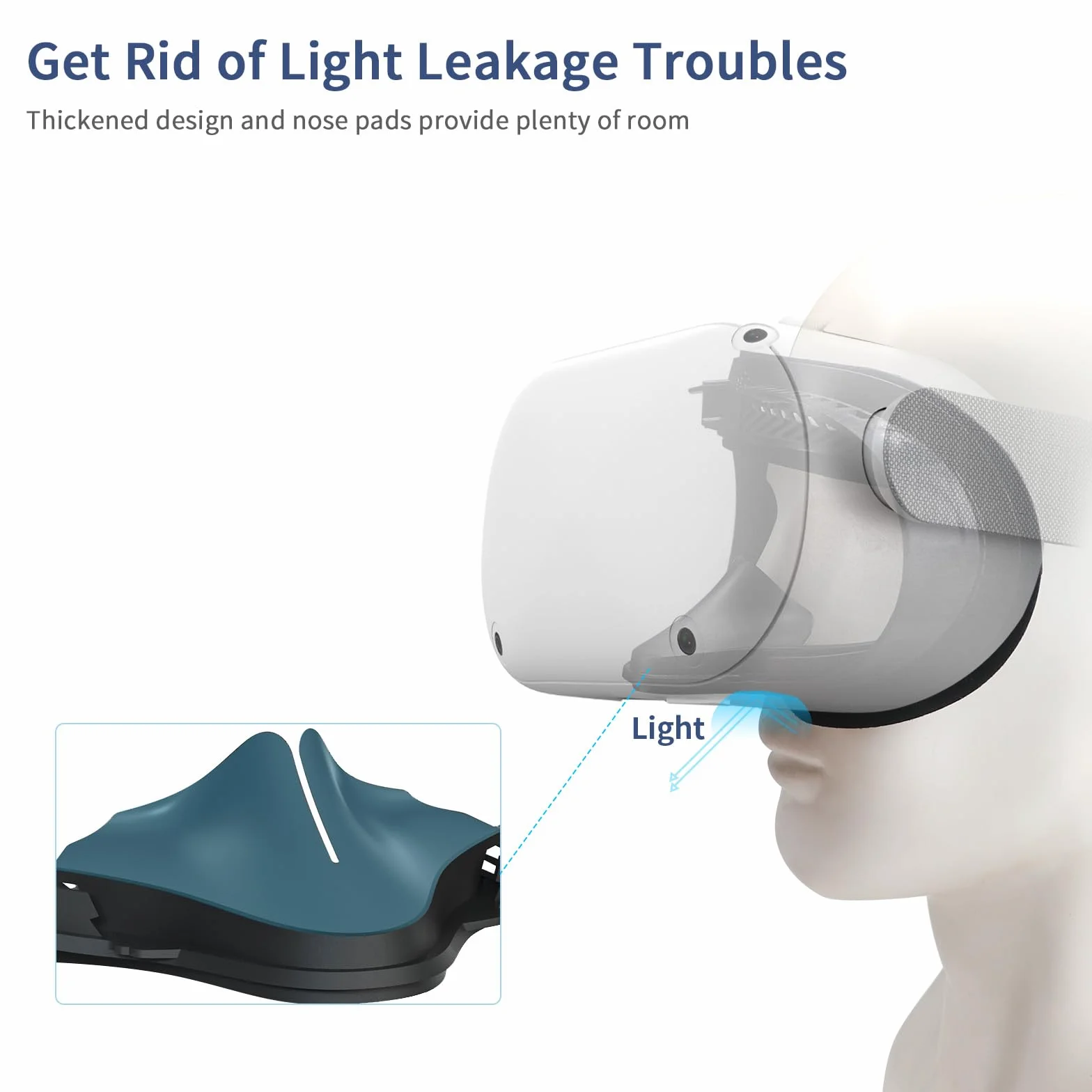 Coussin facial VR Oculus Quest 2 interface couverture rechange Meta Quest 2 cuir trous respirants