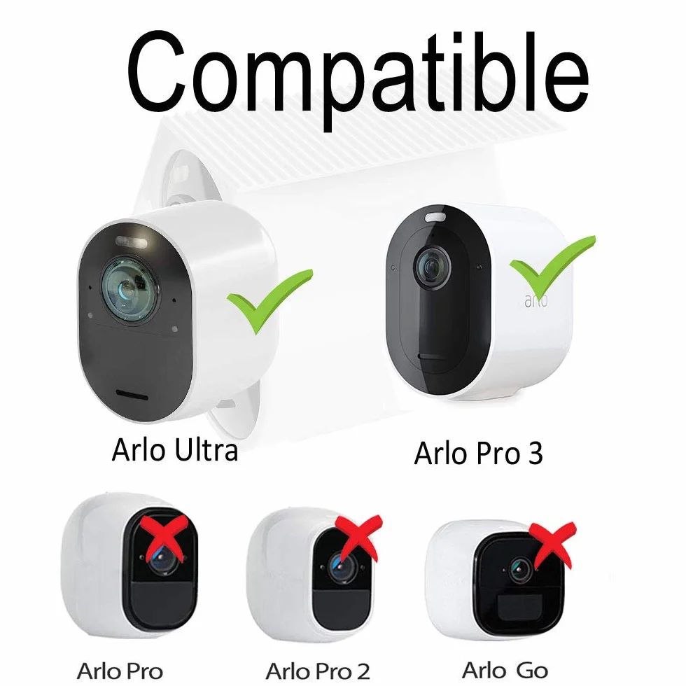 HOLACA Lot de 3 Coques en Silicone résistantes aux intempéries pour Arlo Ultra 4K Arlo Ultra 2 Arlo Pro 3, Arlo Pro 4 - Protection supplémentaire - Noir