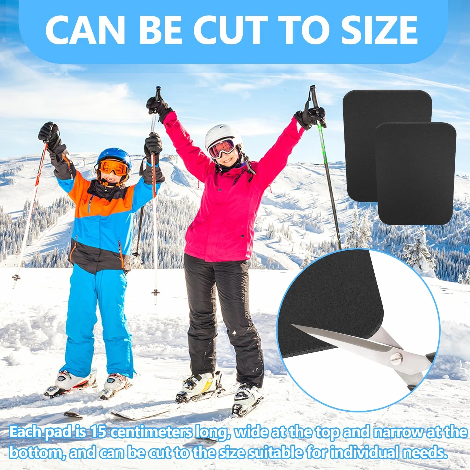 Lot de 4 protège-tibias snowboard en mousse épaisse pour chaussures de ski et snowboard