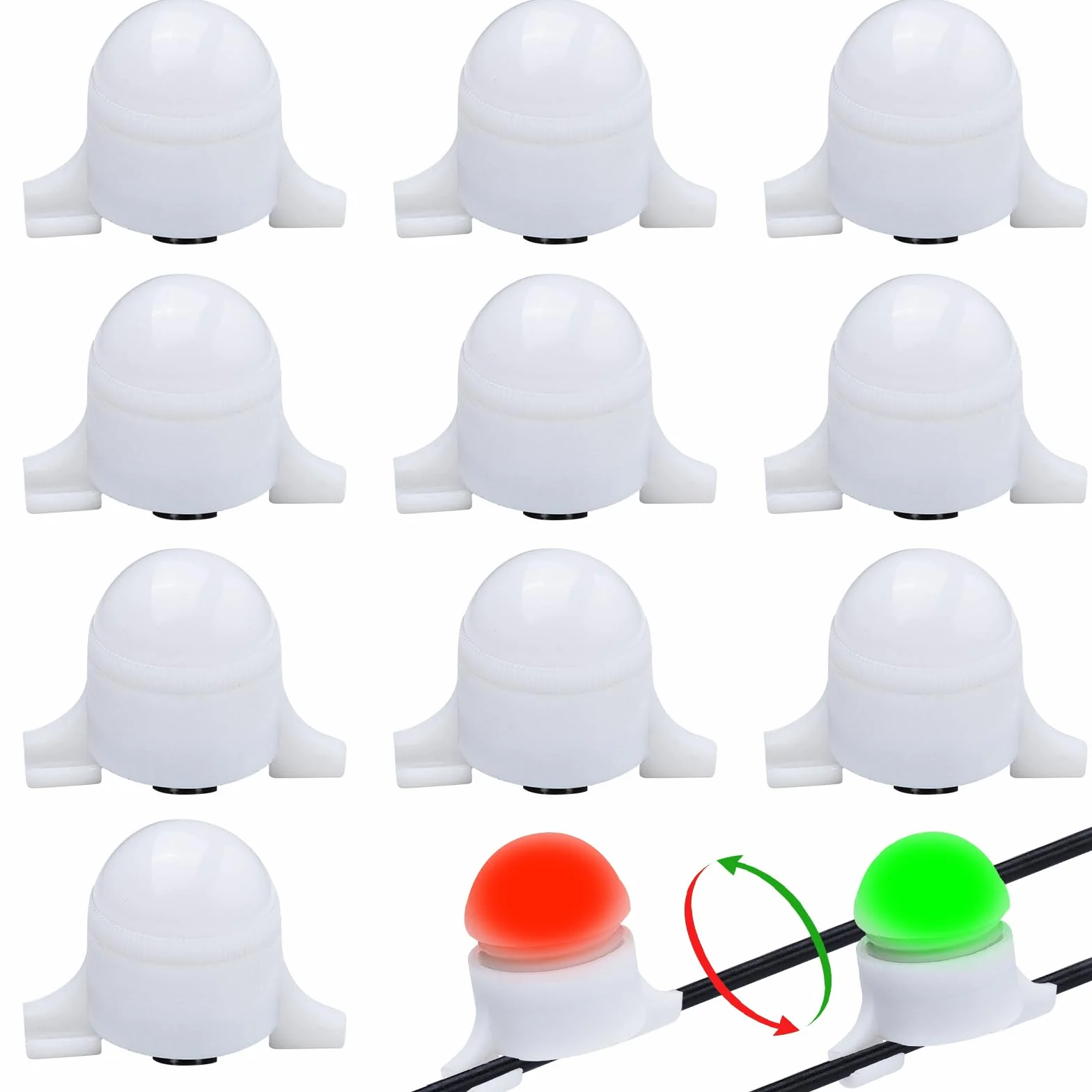 Détecteurs de touche électroniques sensibles LED Lot de 10 pour la pêche