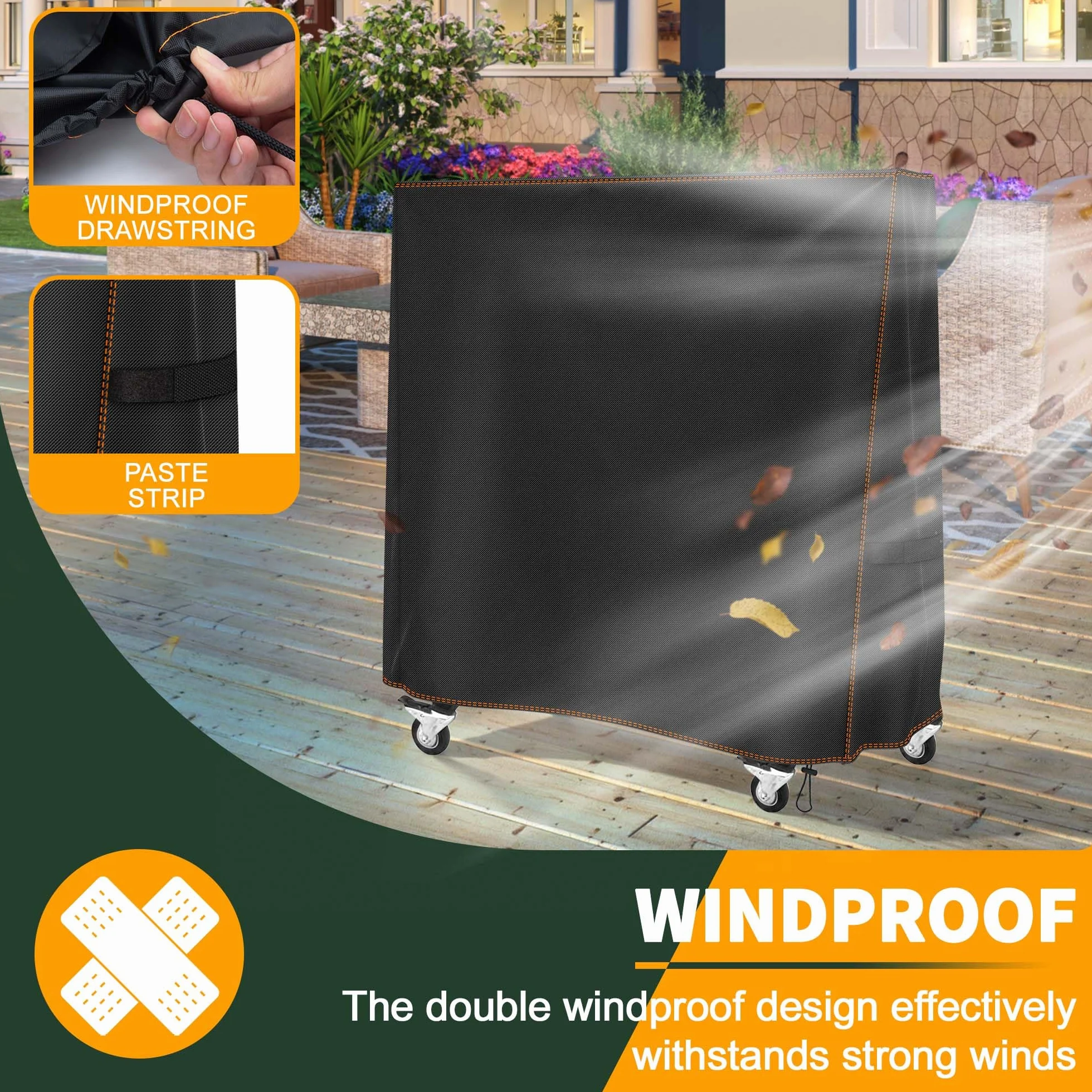 Housse de table de ping-pong imperméable 165 x 185 cm