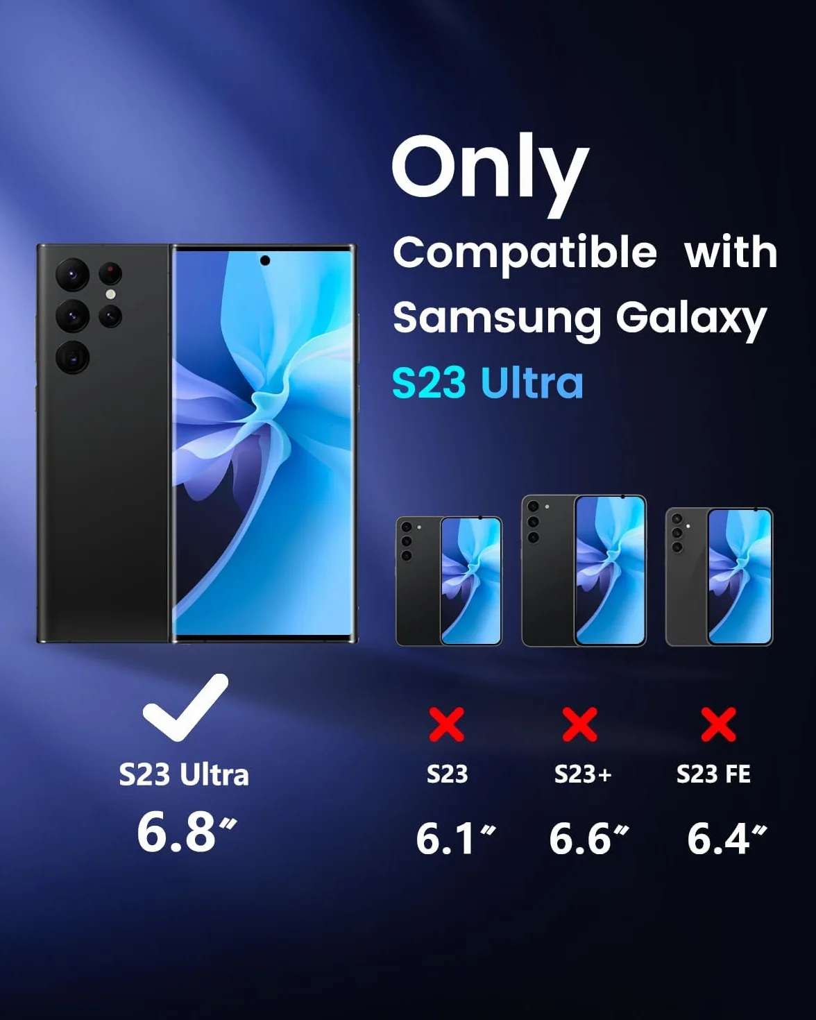 Écran OLED de Rechange pour Galaxy S23 Ultra 5G, écran LCD avec Cadre et capteur d'empreintes digitales, kit d'outils Complet et Instructions d'installation (français Non Garanti) (Noir