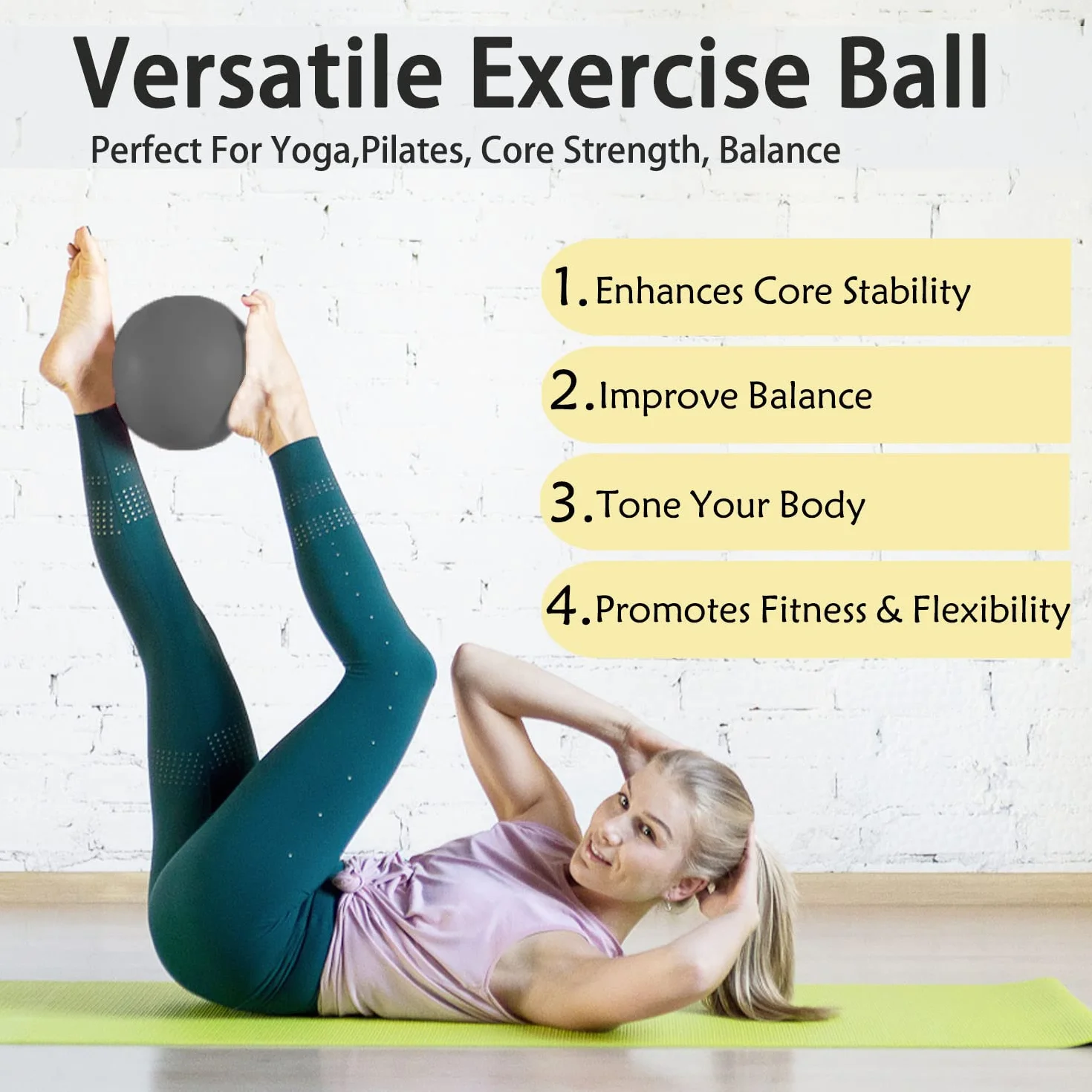 PROIRON Ballon Pilates 25cm Balle de Gym Fitness Yoga