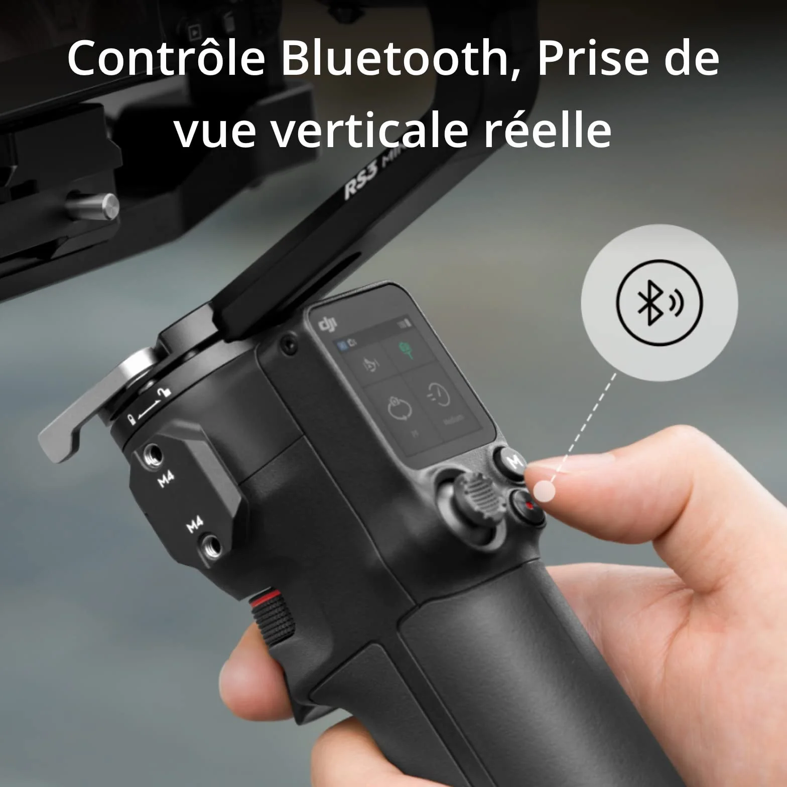 DJI RS 3 Mini, stabilisateur léger à nacelle 3 Axes pour Canon/Sony/Panasonic/Nikon/Fujifilm, Charge utile recommandée de 2 kg, contrôle obturateur par Bluetooth, Prise de Vue Verticale Native