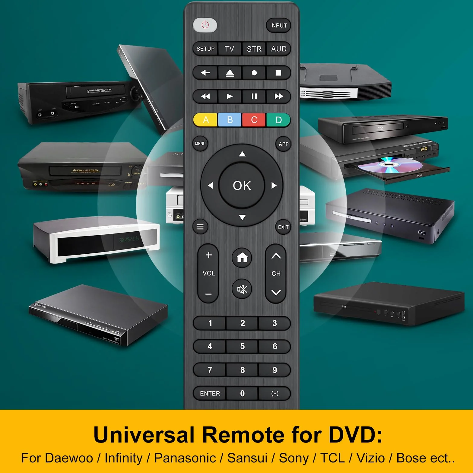 Télécommande-Universelle-TV pour Samsung, LG, Sony, Hisense, TCL, RCA, Toshiba, Panasonic, Sharp, Philips, Haier, Hitachi, JVC TV