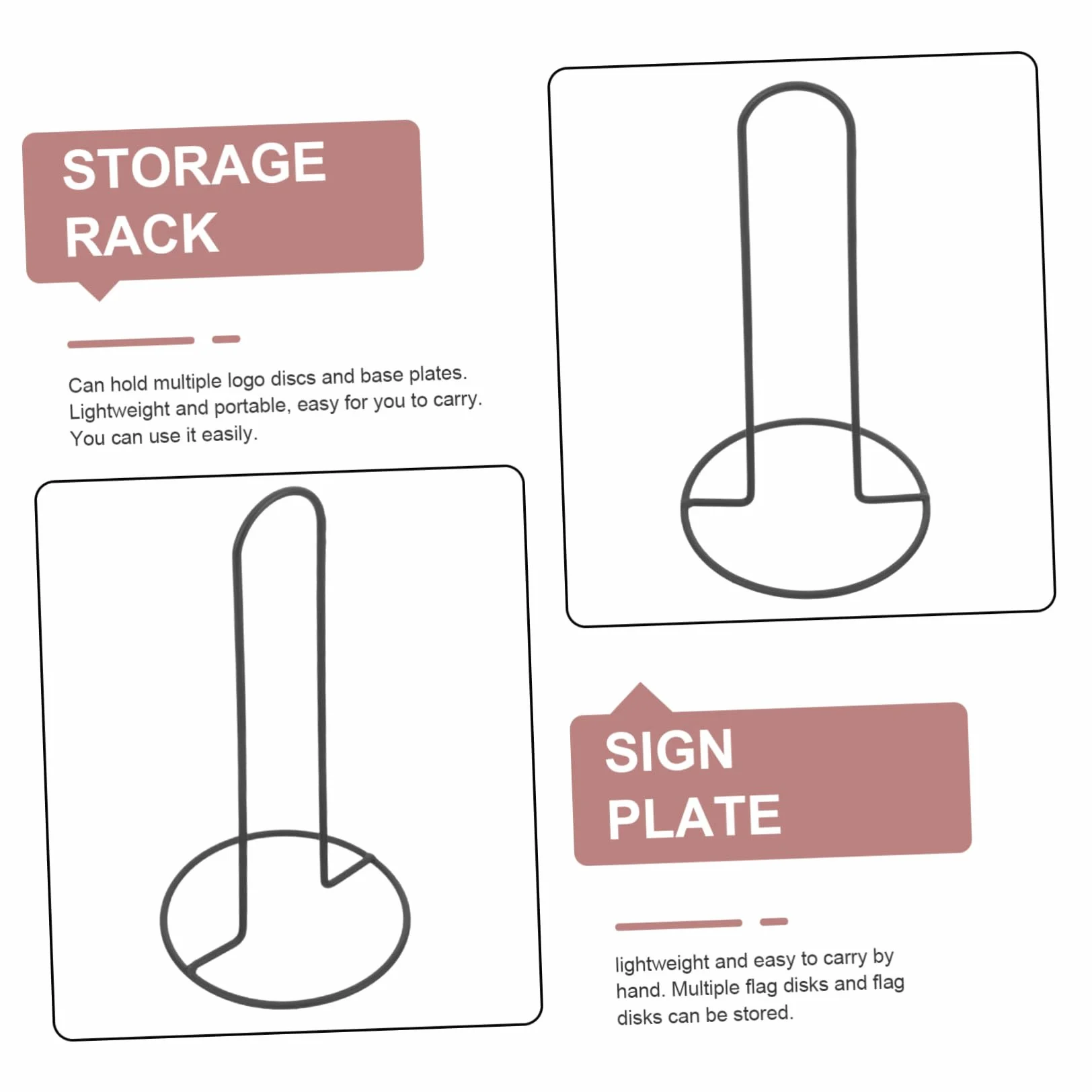 Kisangel Support de Rangement pour Plots de Football Métal Porte-disques Marqueurs Léger Portable