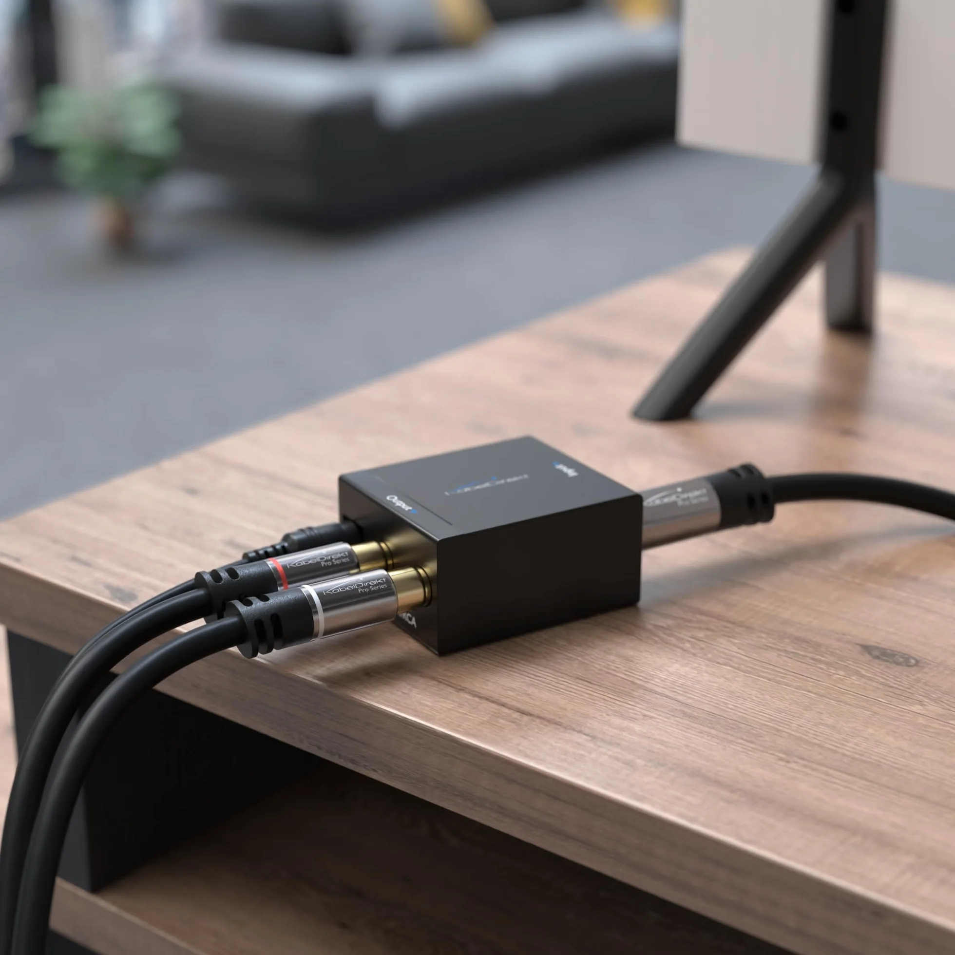 KabelDirekt – Câble RCA 0,5m, câble audio stéréo 2 x 2 Cinch particulièrement résistant et d'une qualité sonore brillante (coaxial RCA/HiFi & Home Cinéma, analogique et numérique)