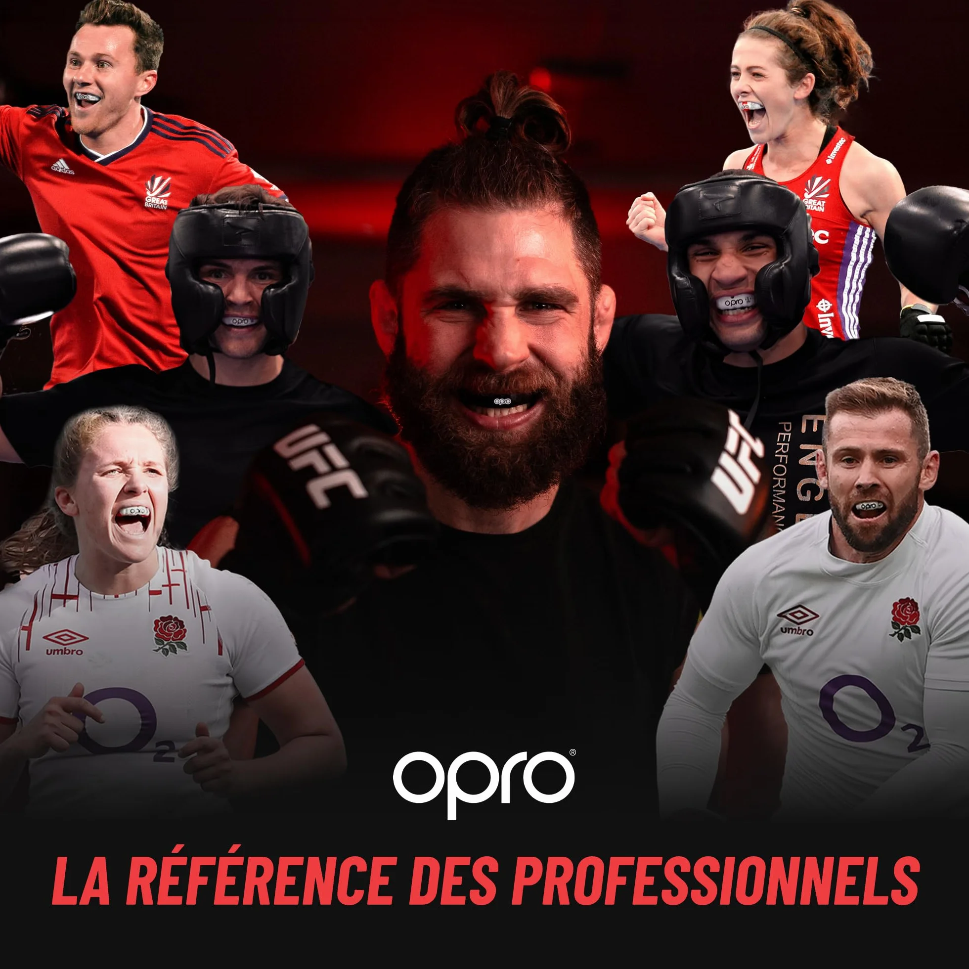 OPRO Protège-Dents pour Appareil Dentaire Snap-Fit Ajustement Immédiat Boxe MMA Rugby Hockey Adultes Enfants Antichoc