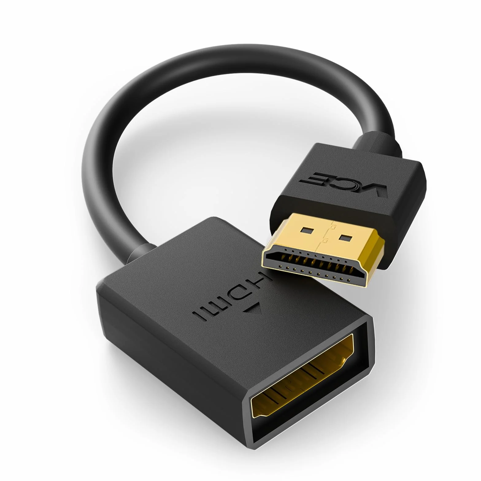 VCELINK Rallonge de Câble HDMI Male Femelle 4K Prolongateur HDMI Mâle Femelle pour TV Stick 14CM