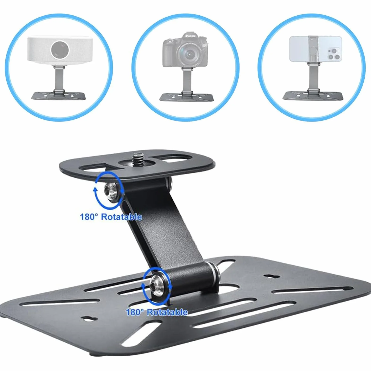 Support de projecteur réglable rotatif 360° universel home cinéma noir