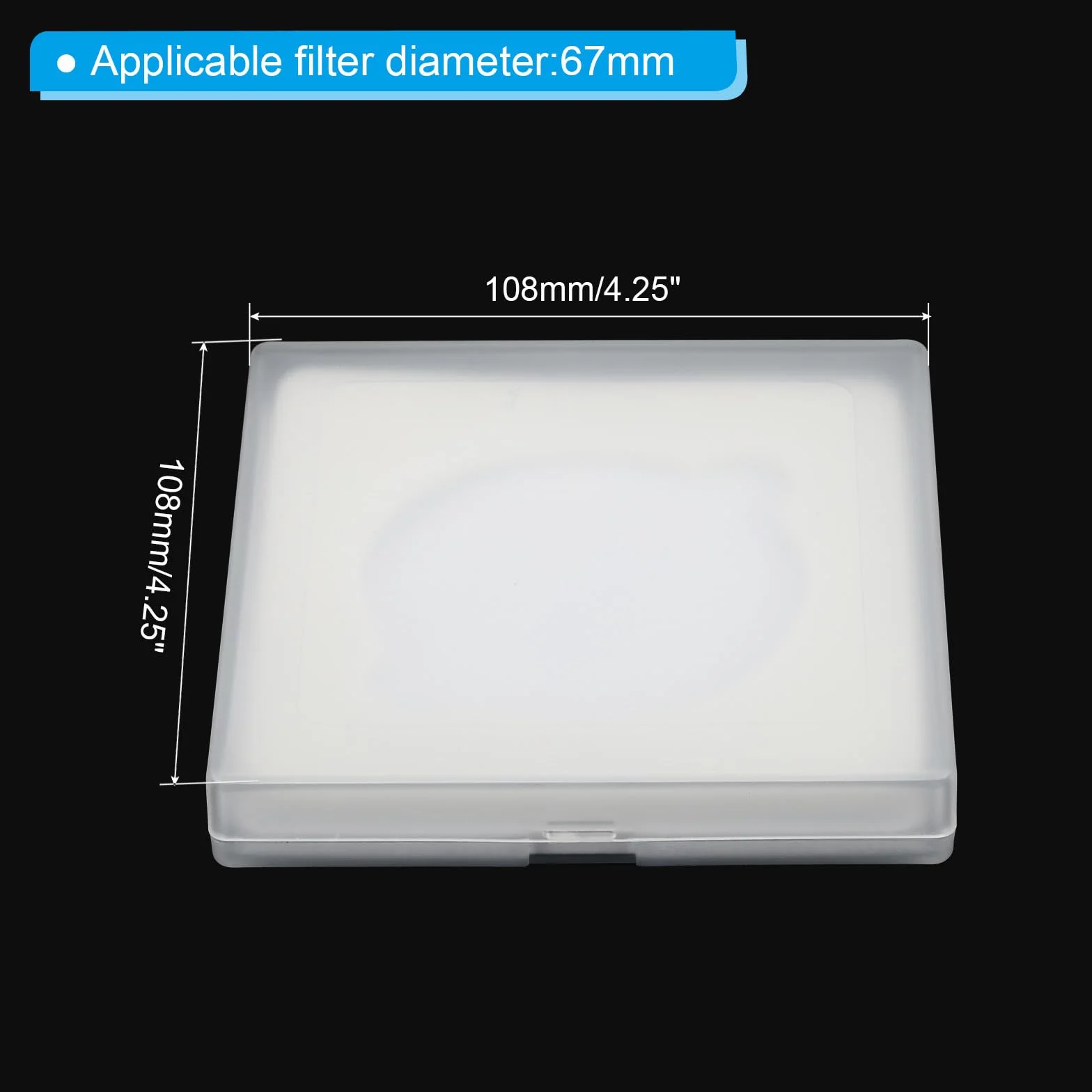 PATIKIL 67mm Boîtier de Filtre d'Objectif, 3Pcs Résistant à l'Eau et Anti-Poussière en Plastique