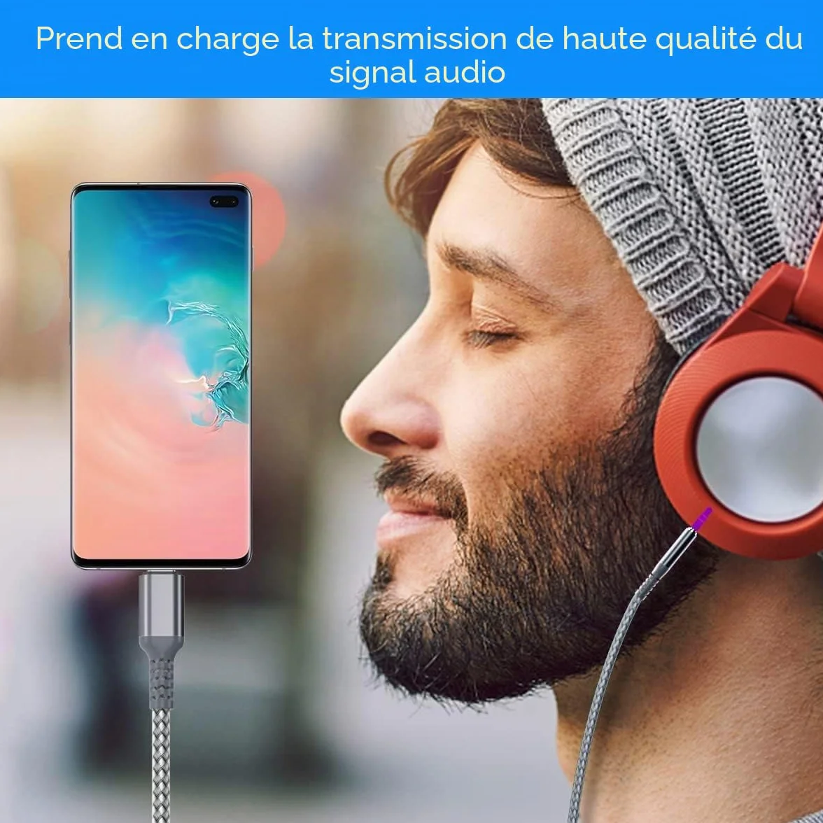 Elebase Câble USB C vers Jack 3.5mm 1.2M Adaptateur Audio pour iPhone 17 16 Pro Max, Samsung Galaxy S26 S25 S24