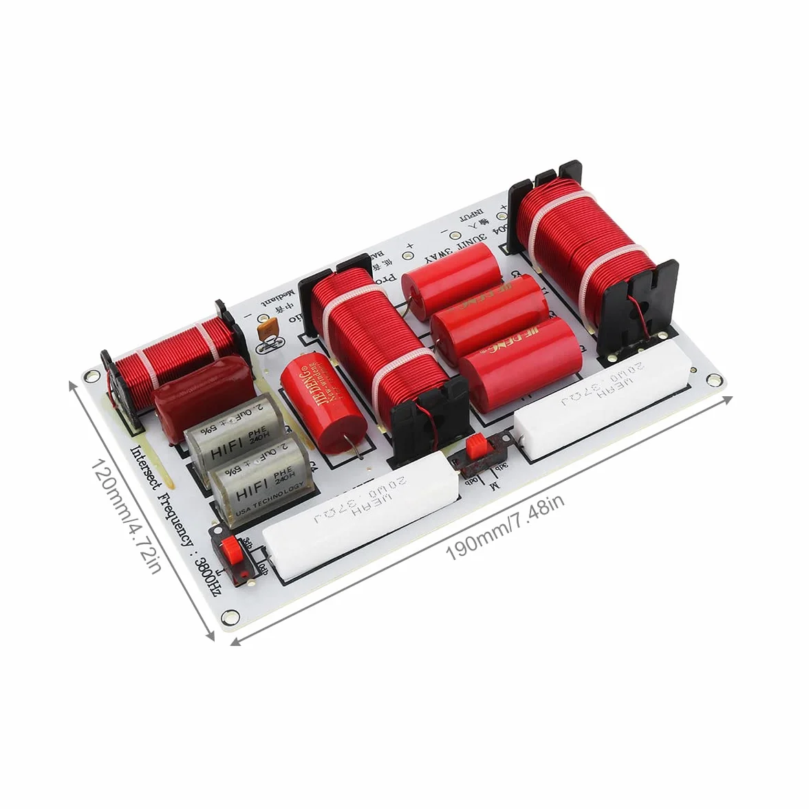 Lot de 2 filtres croisés à 3 voies pour haut-parleur 350 W