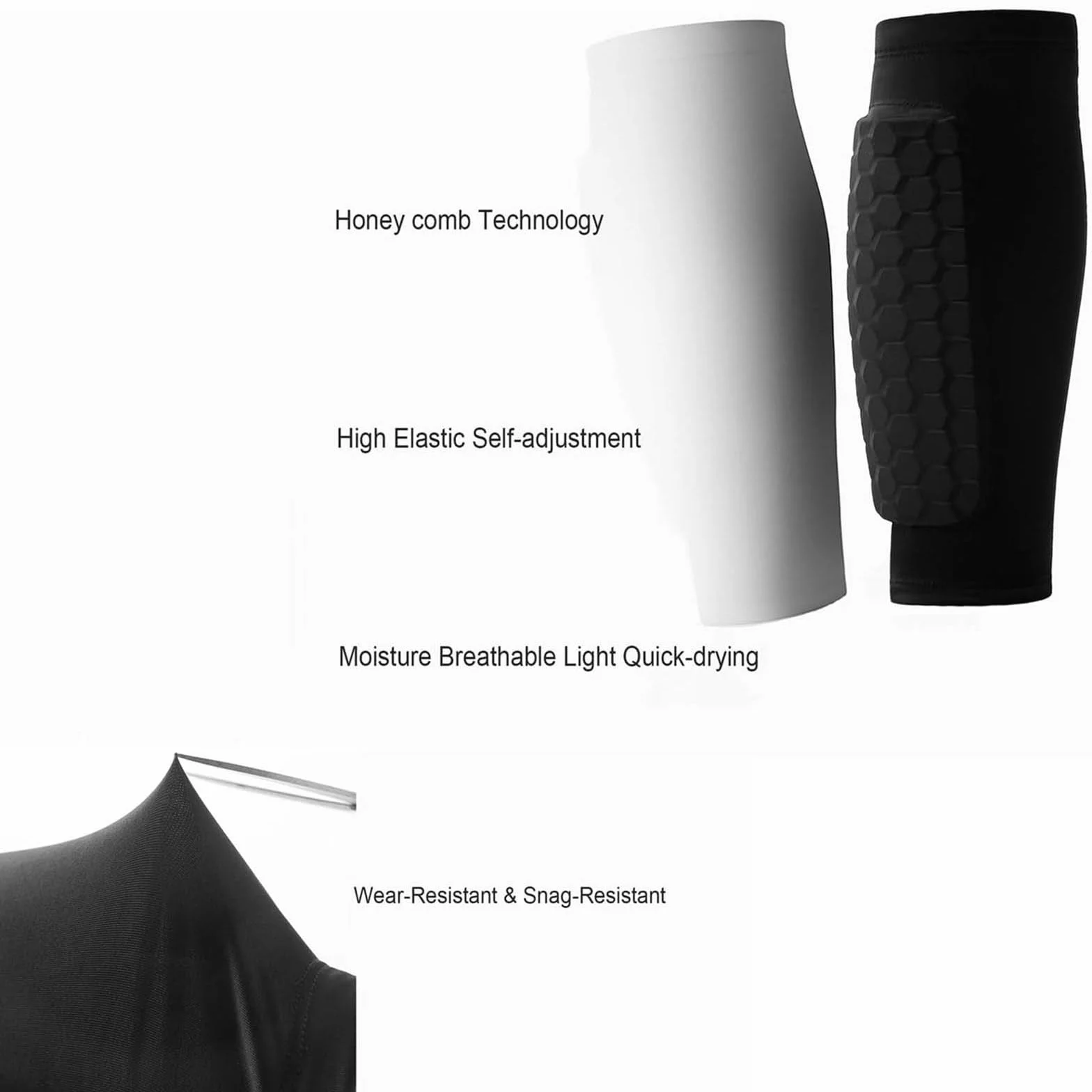 Skiguard Pro Protège-tibias Ski Antidérapant Respirant Élastique Anti-collision 1 Paire