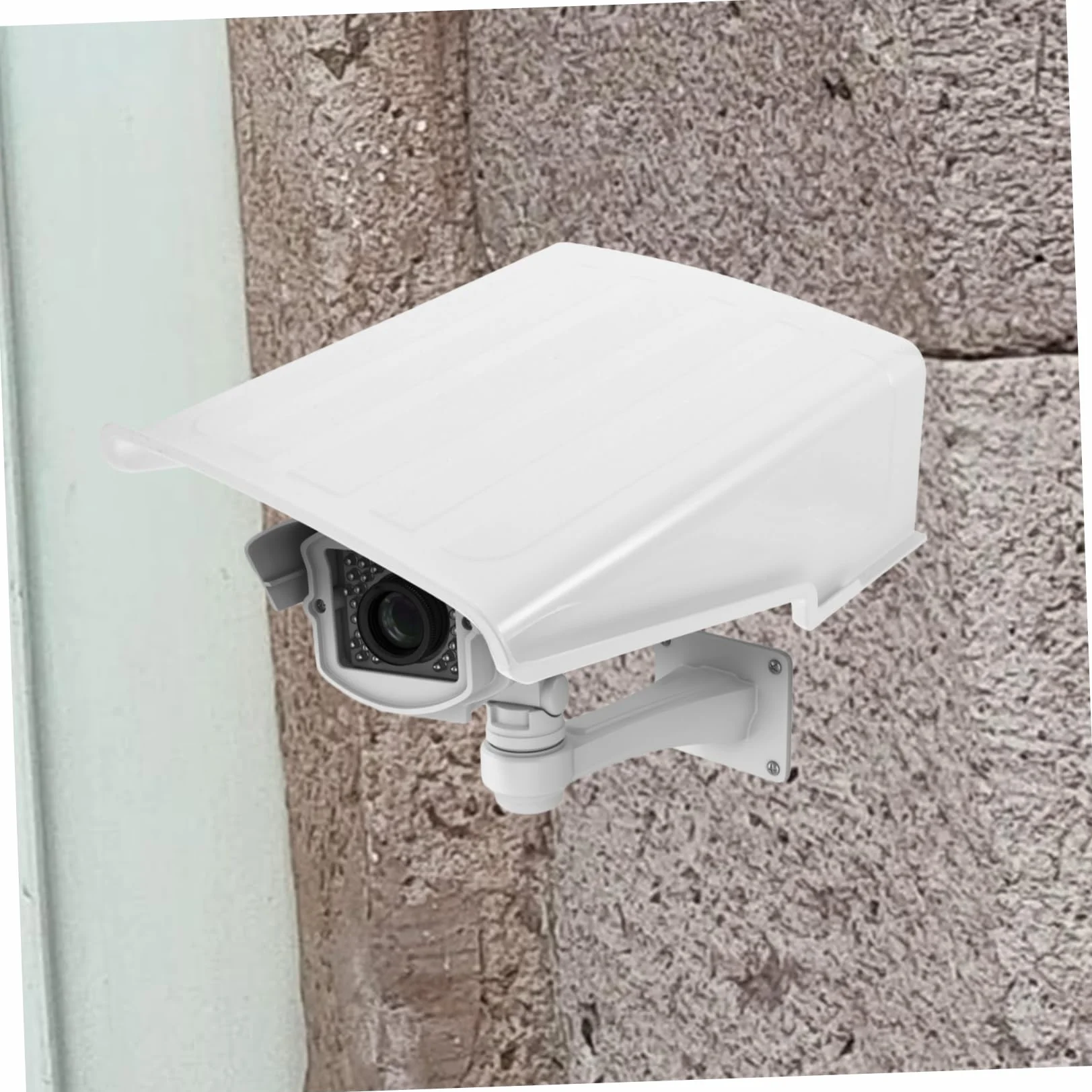 HOMSFOU Housse De Pluie pour Appareil Photo Bouclier De Caméra Extérieure Housse De Pluie pour Sonnette Caméra De Housse De Pare-Pluie Abri Protéger Blanche Plastique Protection Solaire