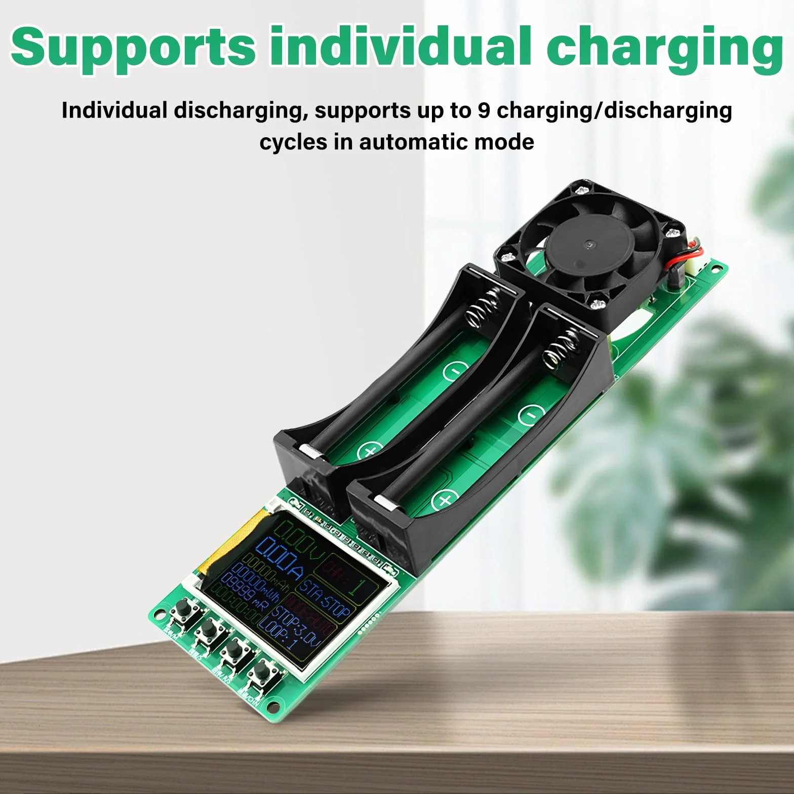 Testeur de capacité de batterie DC5V Module de résistance interne Capacité Tension Courant Puissance avec écran LCD de type C pour batterie au lithium double canal