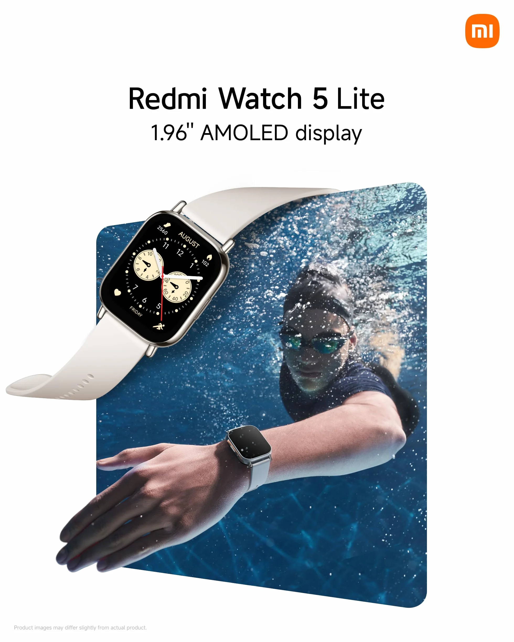 XIAOMI Redmi Watch 5 Lite Montre Connectée Écran Amoled 50mm GPS Intégré 18 Jours Autonomie Appels Bluetooth Étanche 5ATM Suivi Santé Noir
