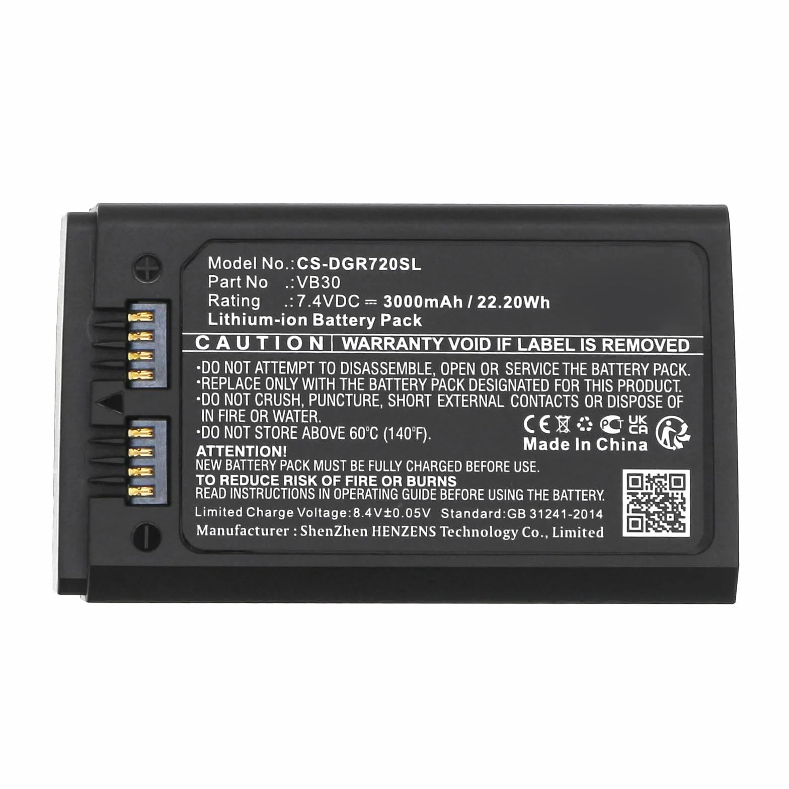 Batterie de rechange 3000 mAh / 22,20 Wh compatible avec GODOX VB30, AD100 Pro, MF-R76, Ring 72, V1 Pro, V850 III et V860