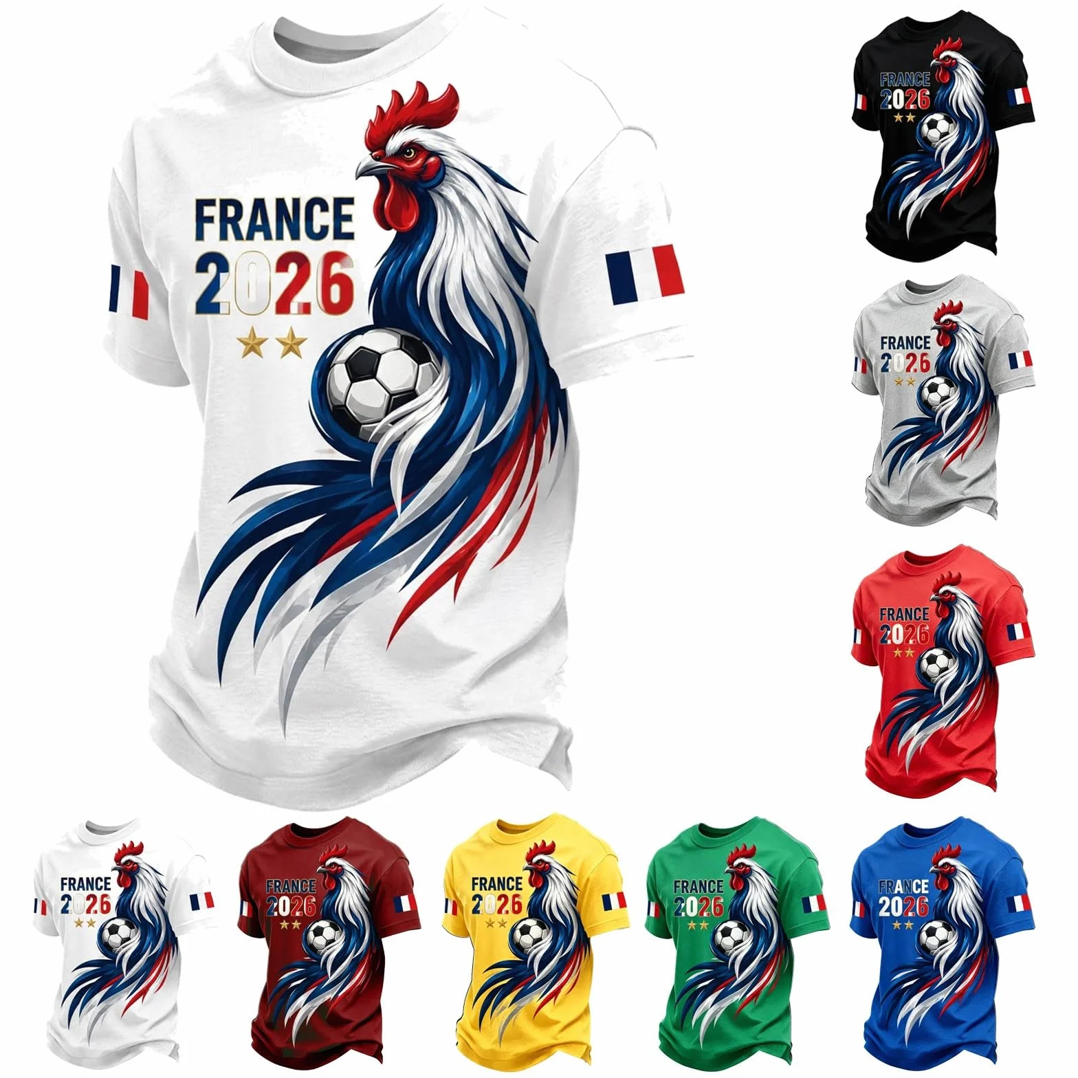 Maillot de Supporter de Football France 2026 Haut décontracté Coupe Classique