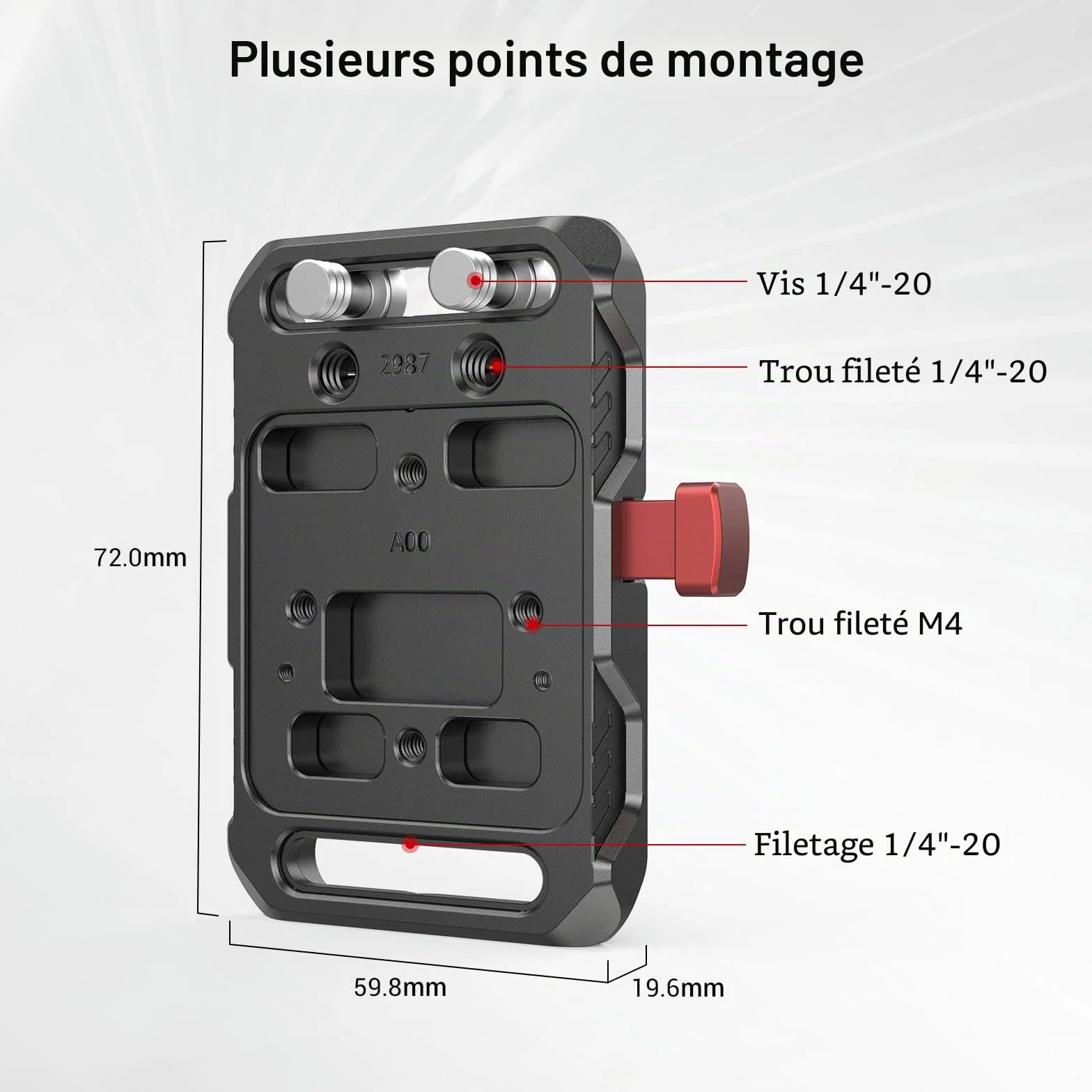 SMALLRIG Mini V Mount Plaque de Batterie - 2987