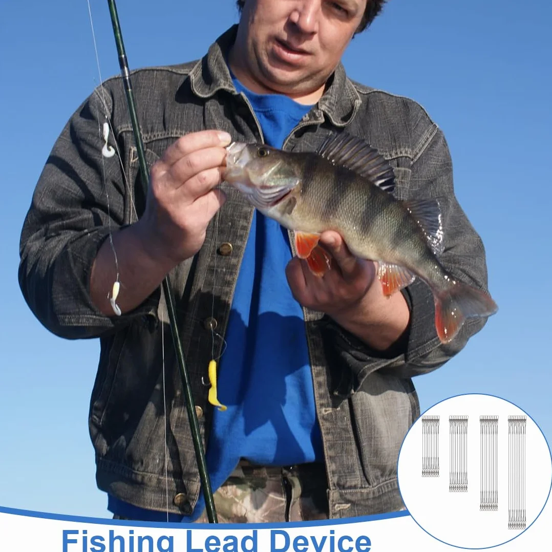 Bas de Ligne Acier Brochet 40PCS 15/20/25/30 cm, Bas de Ligne Carnassier Câbles de Pêche en Acier Inoxydable