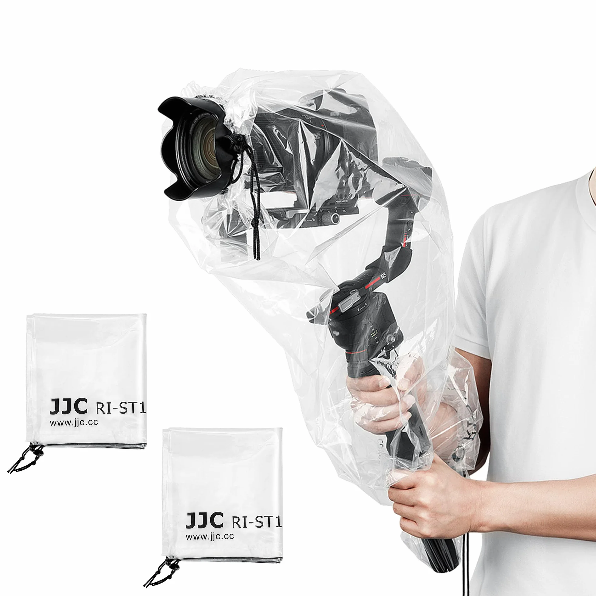 JJC 2 Pack Housse de Pluie Transparente pour Stabilisateur, Protecteur Imperméable pour DJI RS3 Pro Mini RSC 2 Ronin-SC ZHIYUN WEEBILL 3S Crane 4 et Plus Stabilisateur Inférieur à 16,3 x 8,6 x 7,7 ''