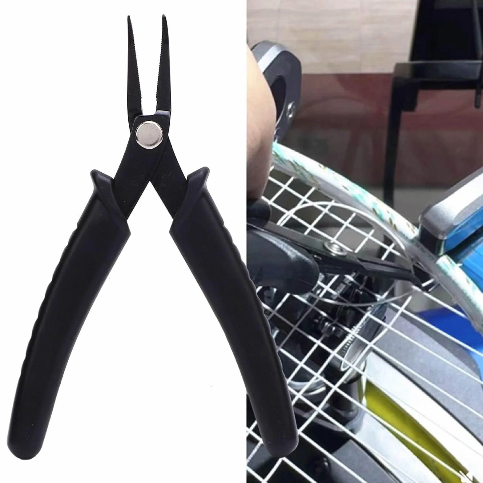 Pince de Cordes de Nez Courbe 14 Cm pour Raquettes de Tennis de Badminton