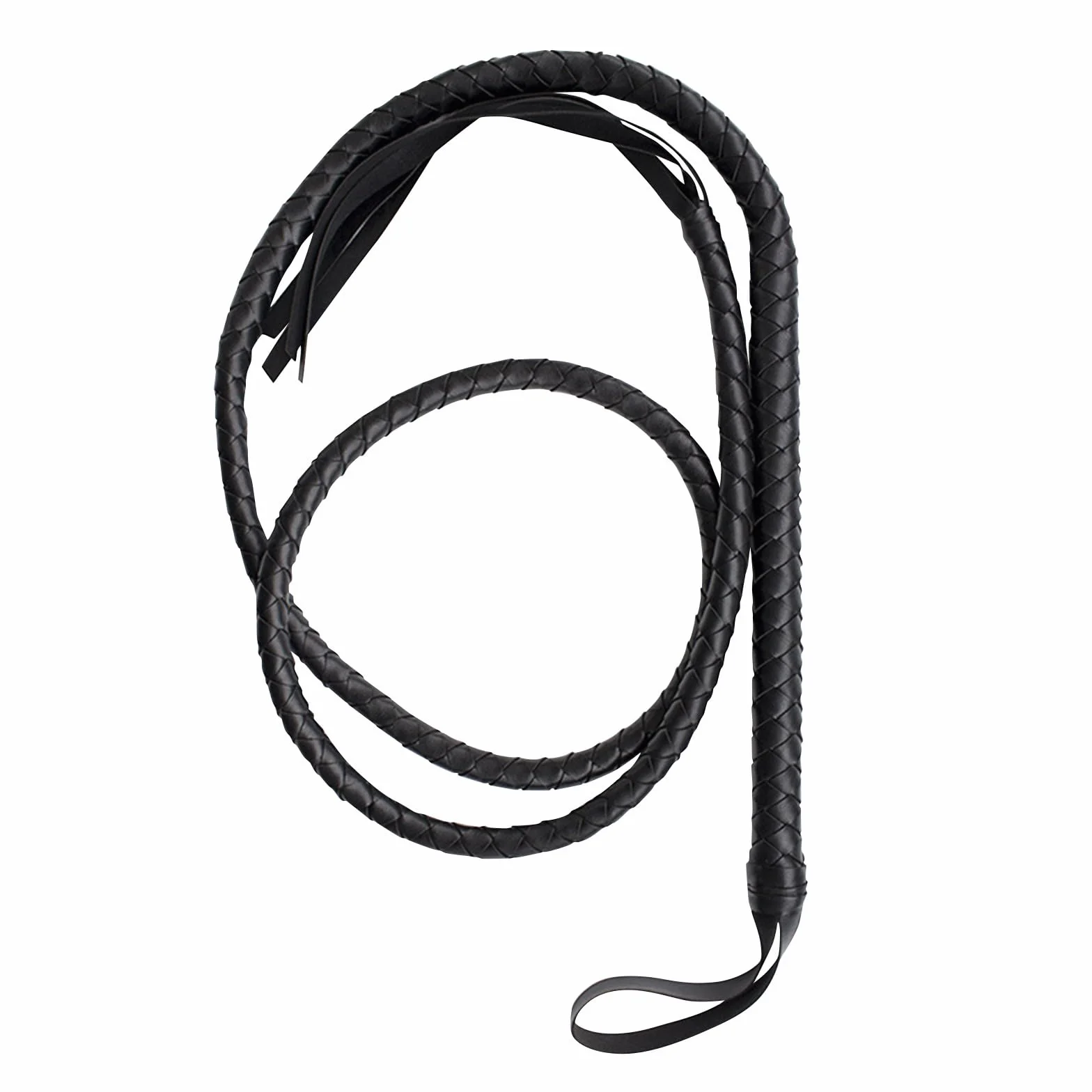 Cravache d'équitation 185 cm Noire Style cowboy occidental Accessoire Halloween