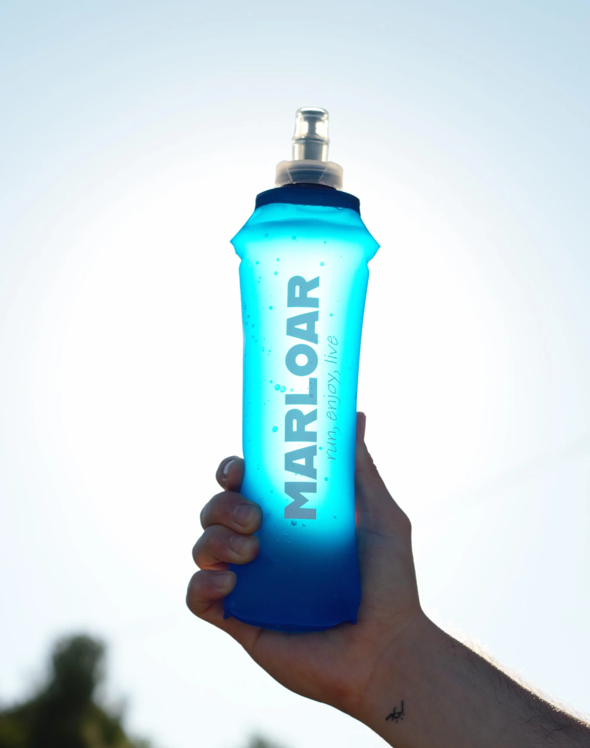 Gourdes Souples et Pliables Flasque Running 250ml Bleu Pack de 2 Sans BPA