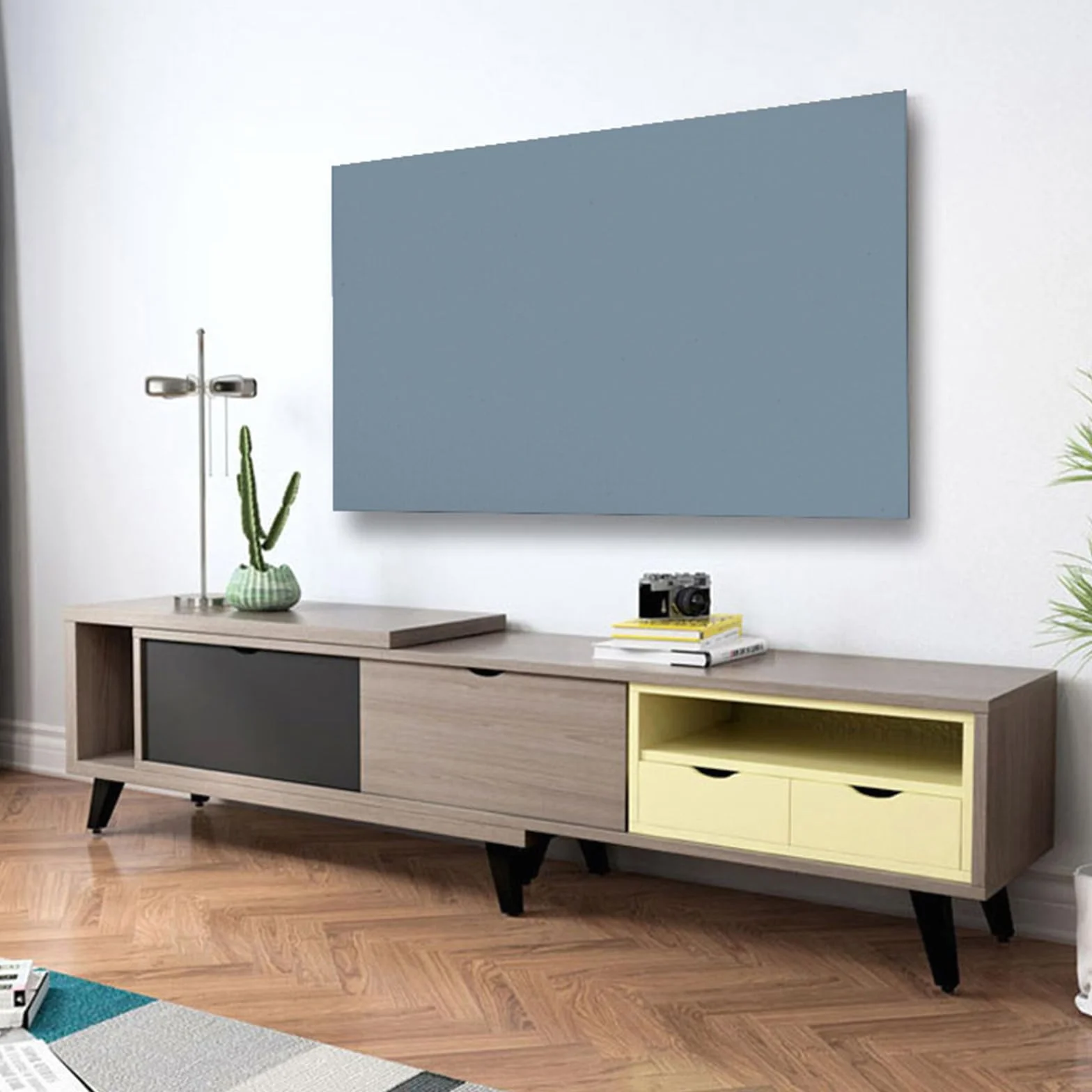 Housse Anti-Poussière TV Tissu Élastique Protection Écran 22-75 Pouces 75 Pouces Peinture à l'Encre