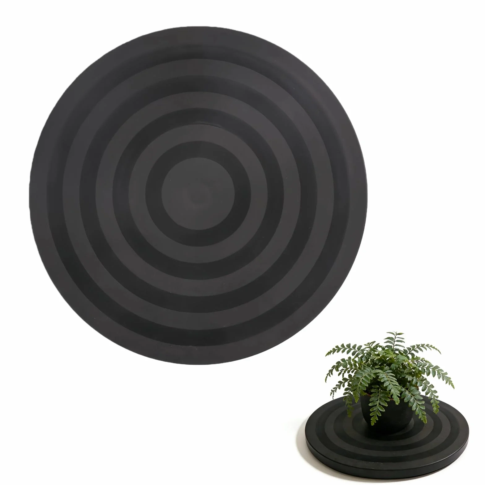 Heavy Duty Tourne-Disque Rond Rotatif,Plateau Tournant Universel Noir,Support Plaque Tournant Rotatif pour Travaux Manuels,Aérographe,Peinture,Téléviseurs à Écran Plat,Haut-parleurs
