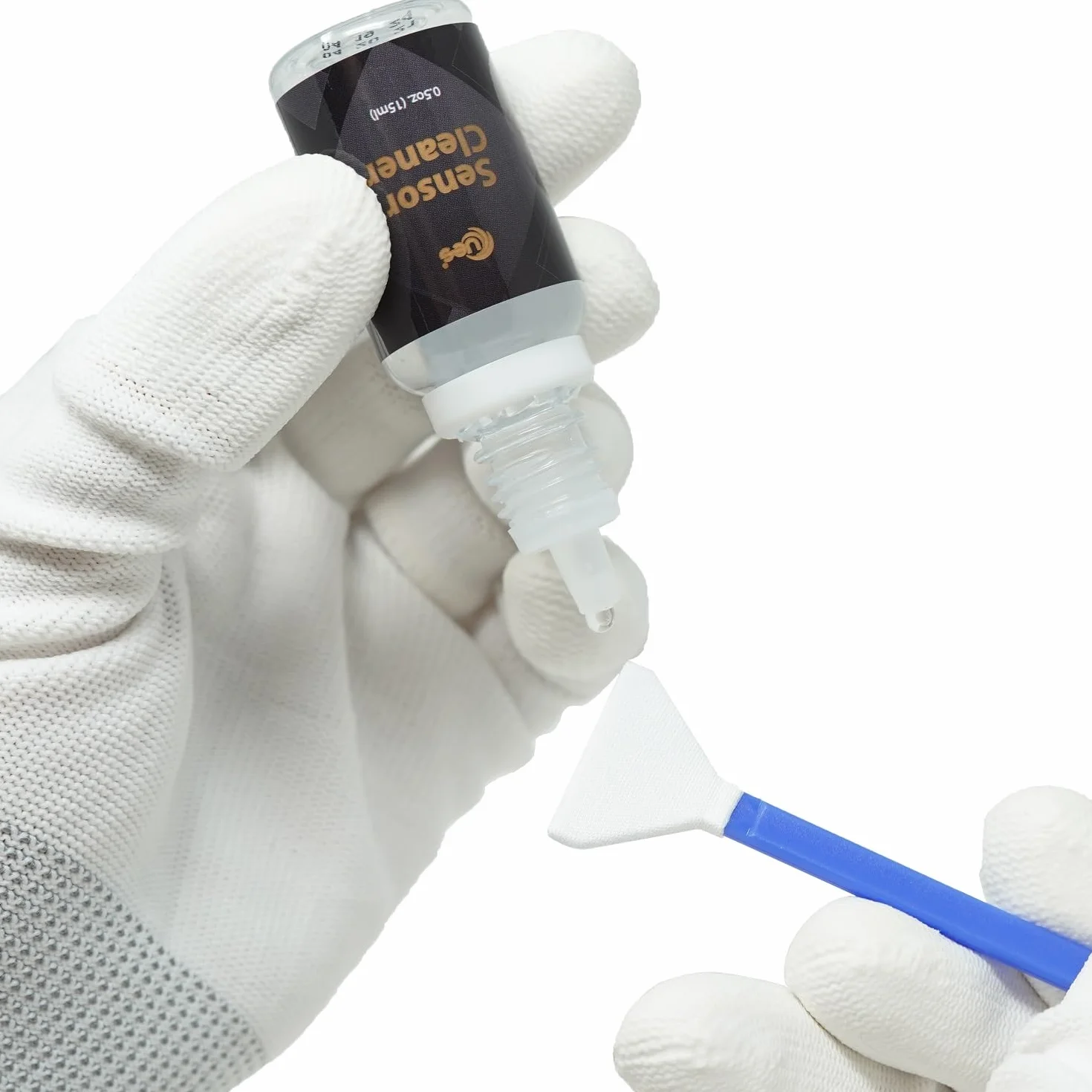 UES FFR24 Kit de Nettoyage Capteur Appareil Photo Plein Format (Hybride et Reflex) – 14 Bâtonnets (24 mm) & 15 ML Liquide Nettoyant – Élimine la Poussière (Compatible avec Canon, Sony, Nikon)