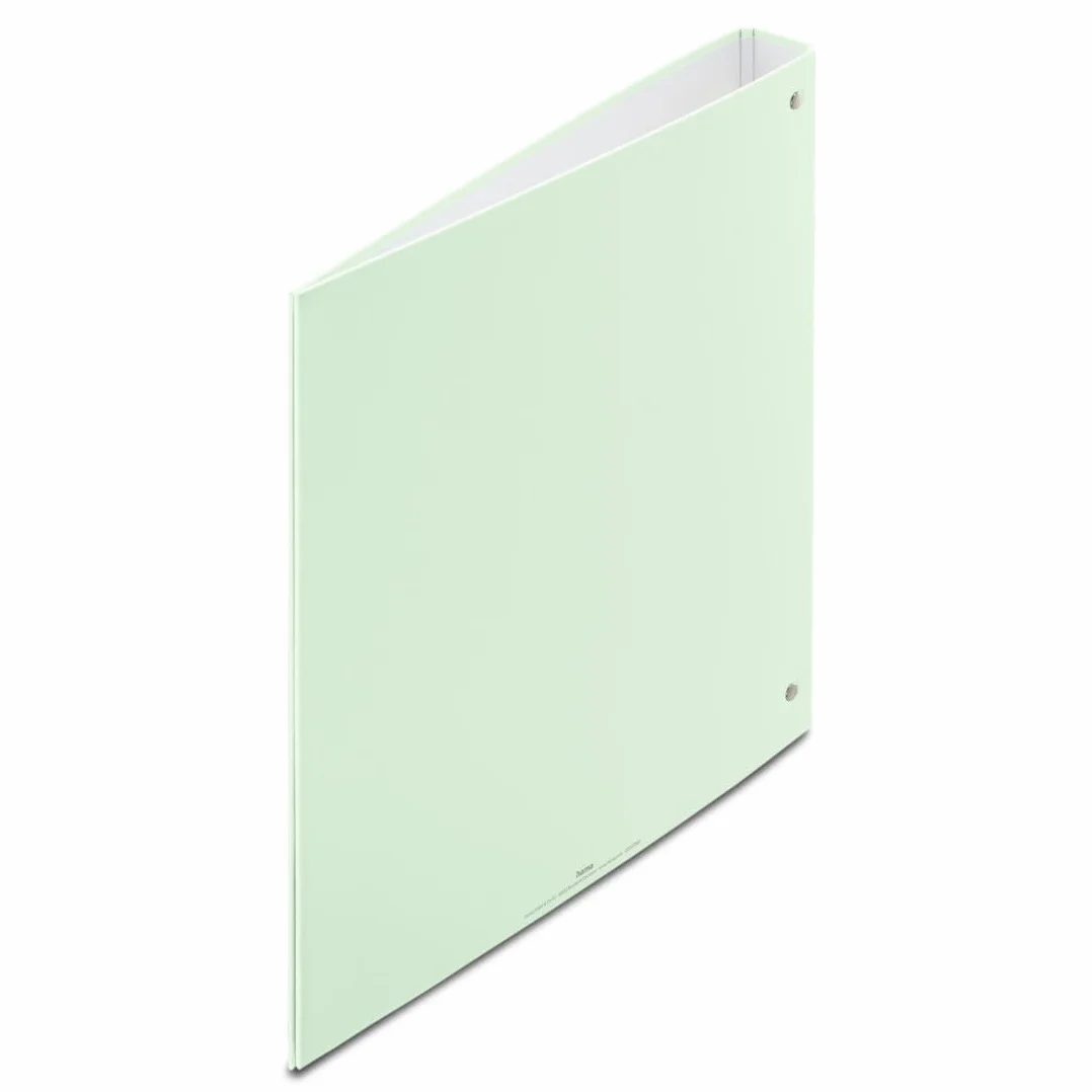 Hama Classeur à négatifs (4 anneaux, niveau de remplissage 39 mm, feuilles rectangulaires, album à négatifs d'une pellicule photo) Vert pale