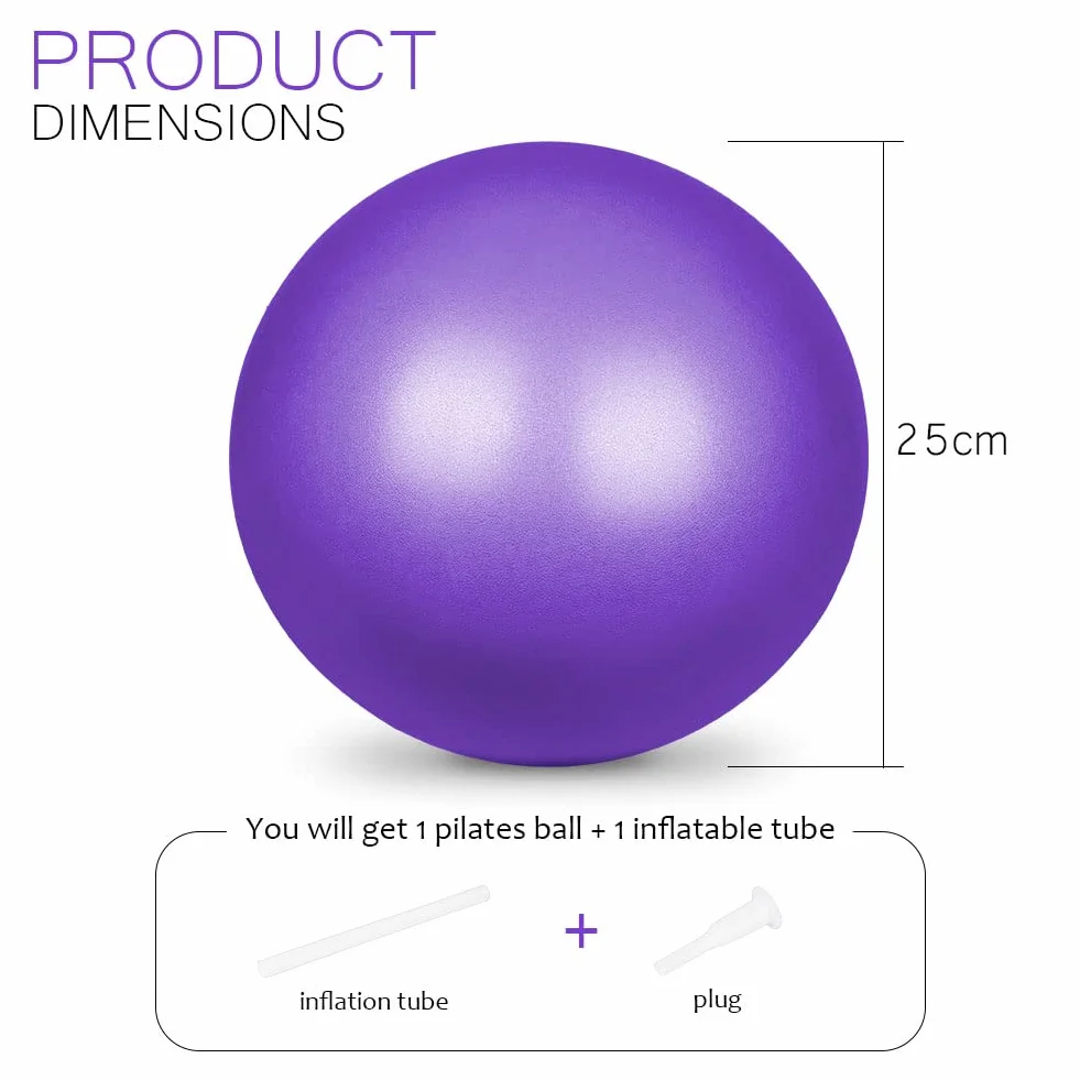 flintronic Pilates Ballon de Gymnastique 25cm Anti-Slip Fitness Ball Yoga Ball