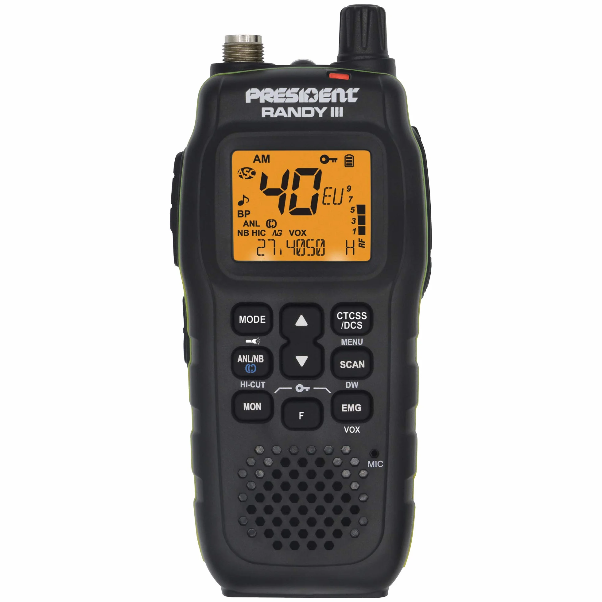 Président Randy-III Am/FM walkie CB 27 Batterie Lithium 1800 mAh