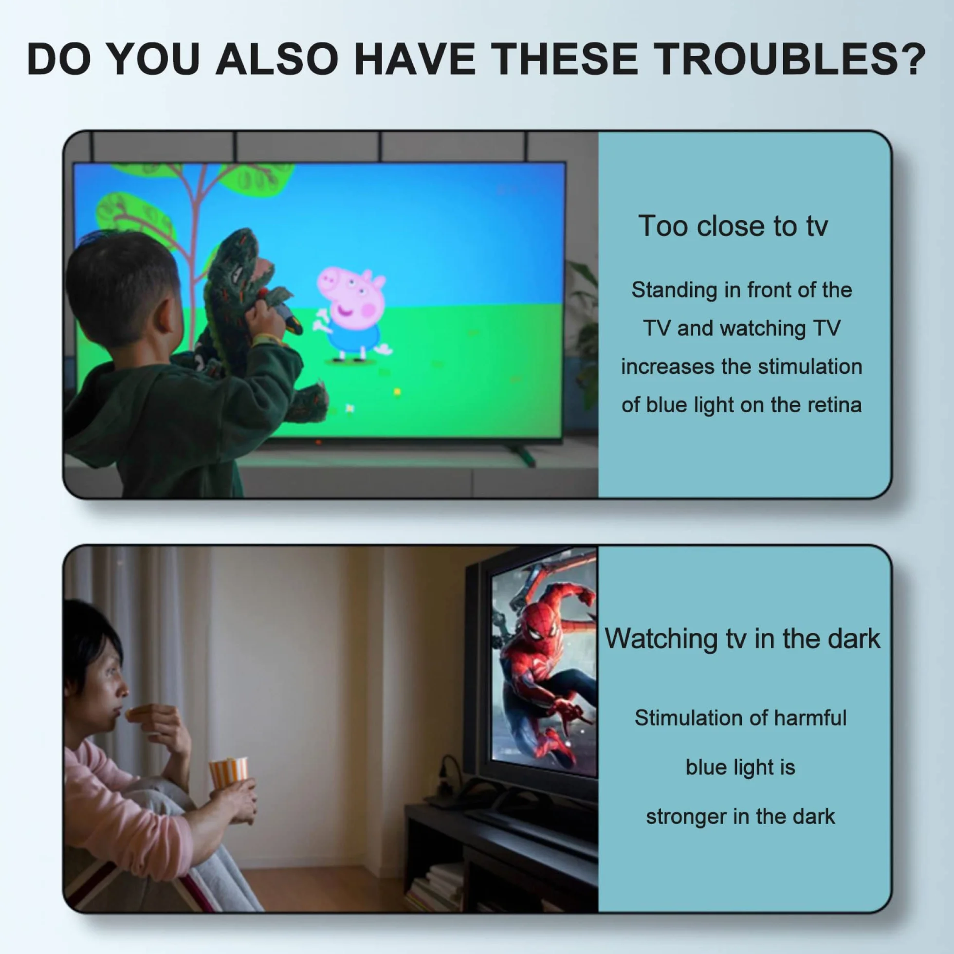 Film De Protection D'écran TV Anti-Lumière Bleue De 32 à 75 Pouces, Réduit Les Reflets/Anti-UV/Anti-Rayures, Surface Mate Anti-Poussière Digitales, Soulage La Fatigue Oculaire / 55in1211x682mm