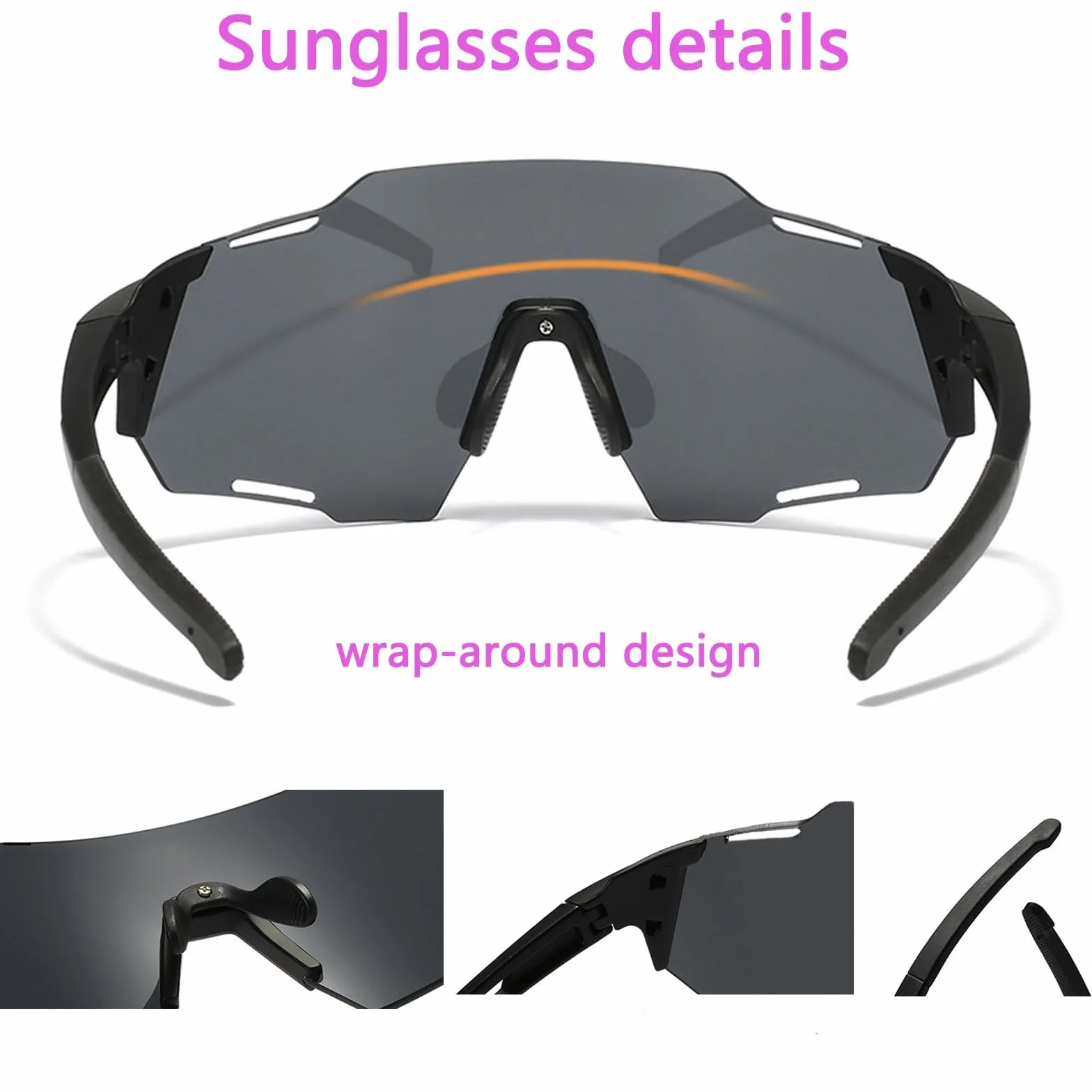 Lunettes de vélo UV400 pour hommes et femmes, moto, course, ski et pêche