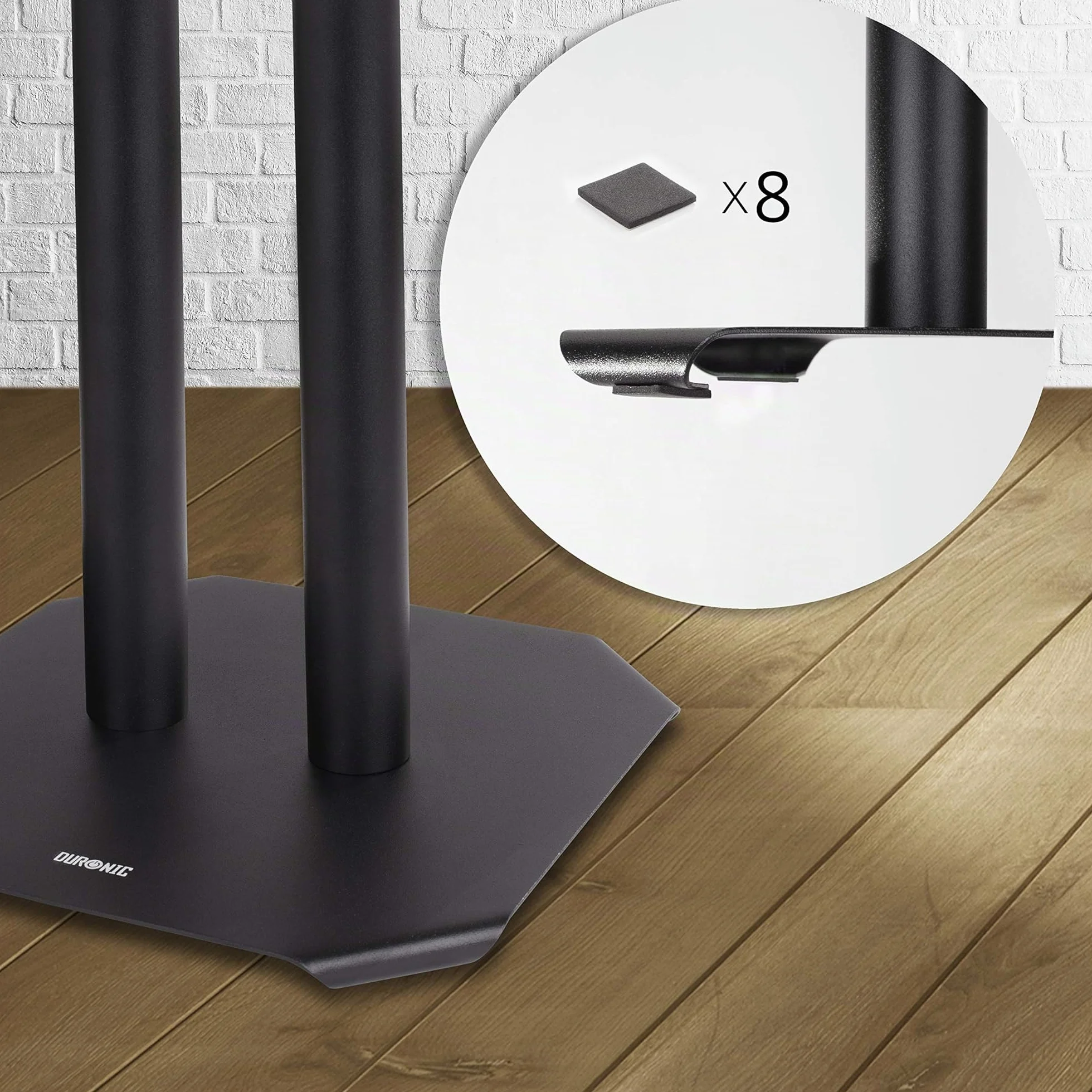 Duronic SPS1022 /80 Paire de Pieds d'Enceintes - 80 cm de Hauteur - Lestable avec du Sable - Cônes pour réduire Vibrations - Compatibilité Universelle Haut-parleurs Hi-FI/Stéréo/Home Cinema 5.1