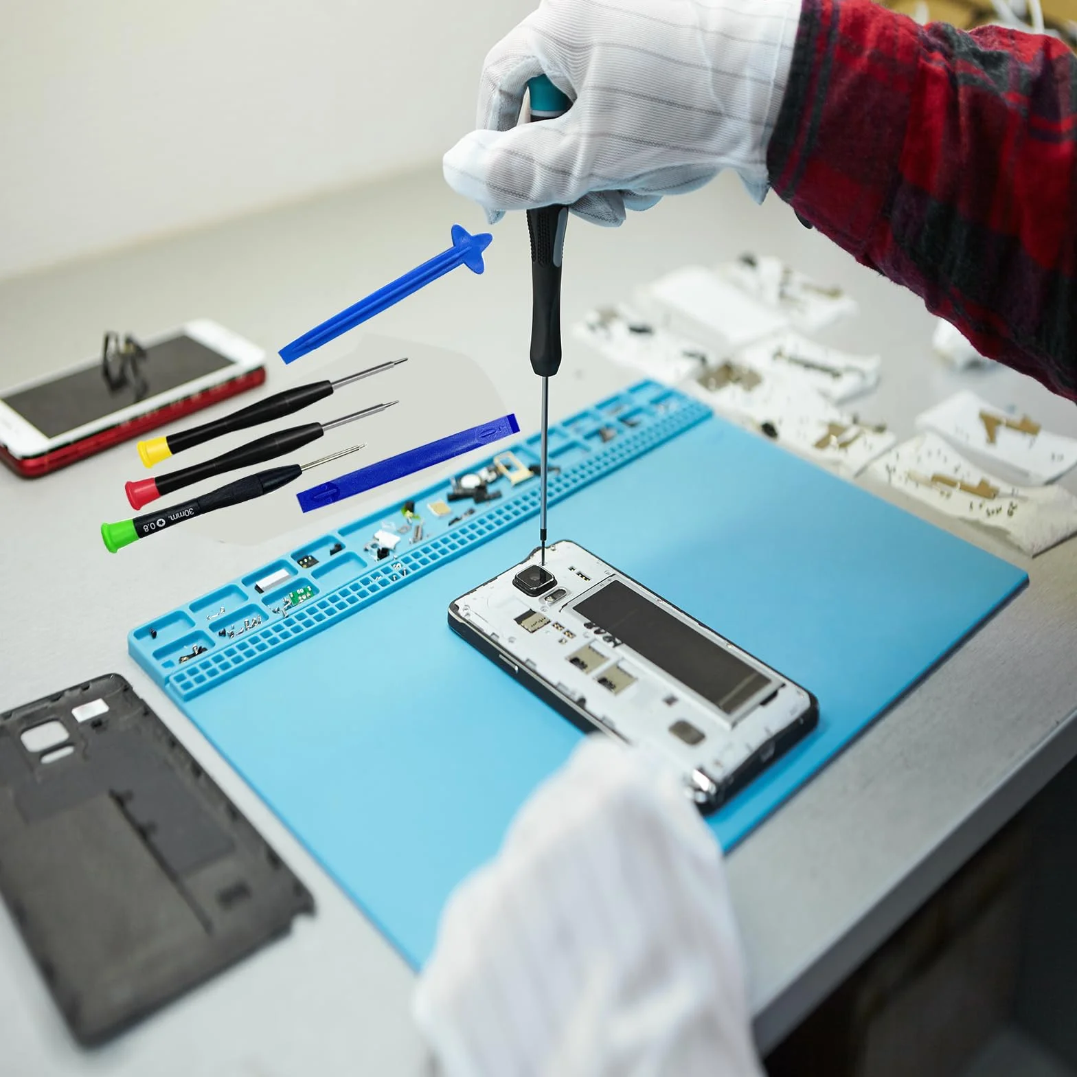 NUIGUBF 22 Outils électroniques Professionnels, adaptés à l'ouverture des téléphones Portables, des tablettes pour remplacer l'écran, la Batterie et d'autres Kits de réparation multifonctionnels (A)