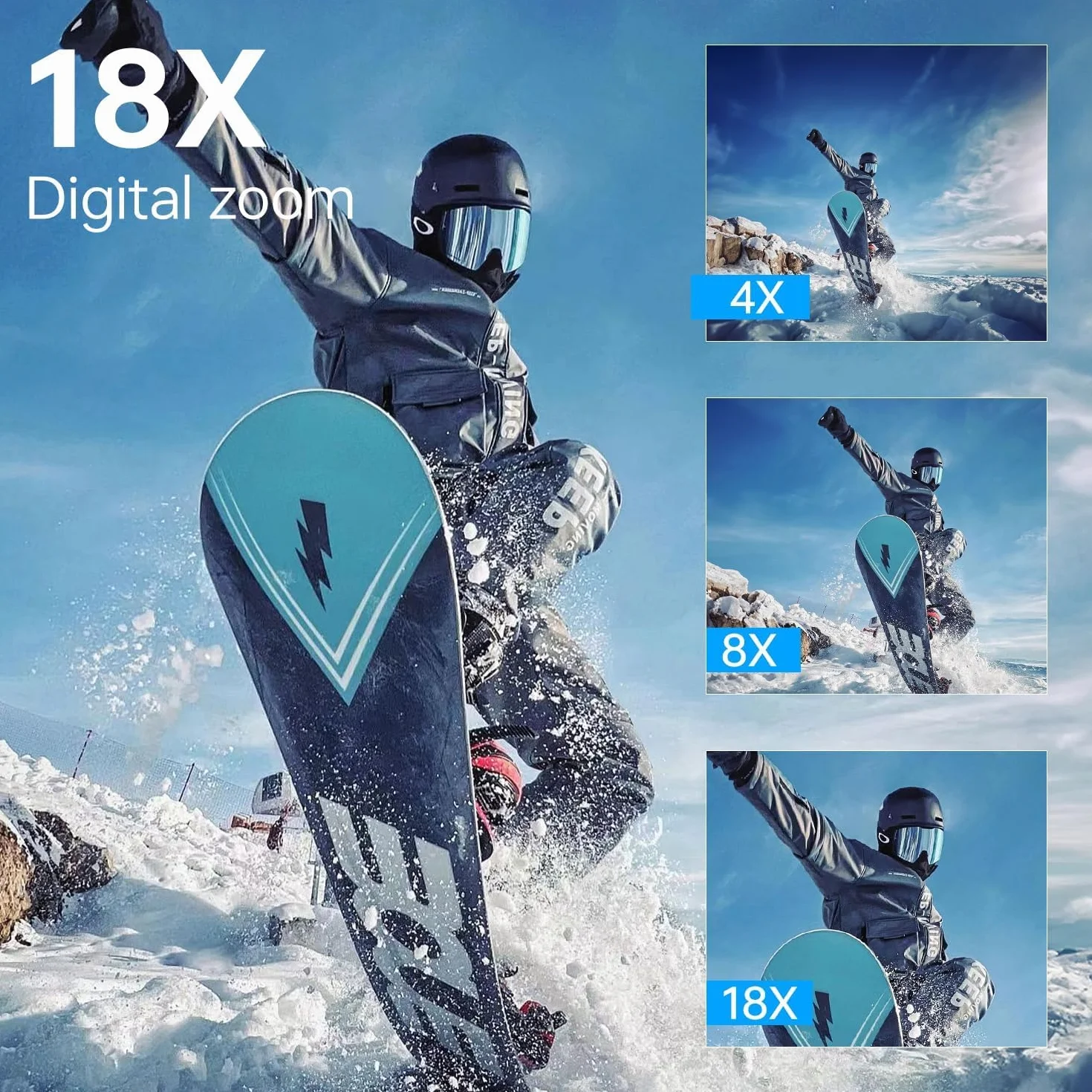 Appareil Photo Numérique 4K 56MP avec Objectif Grand Angle et Macro, Carte 32Go, Écran LCD 180°, Zoom Numérique 18X