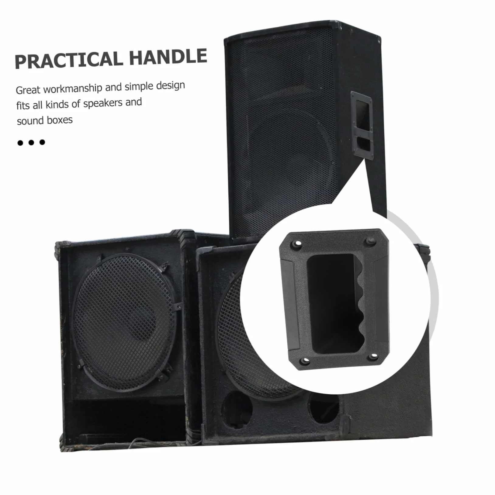 BESTonZON 8pièces Poignée Enceinte Lot Pour Caisson De Basses Et Haut-parleurs Remplacement Facile à Installer Sans Pré-perçage